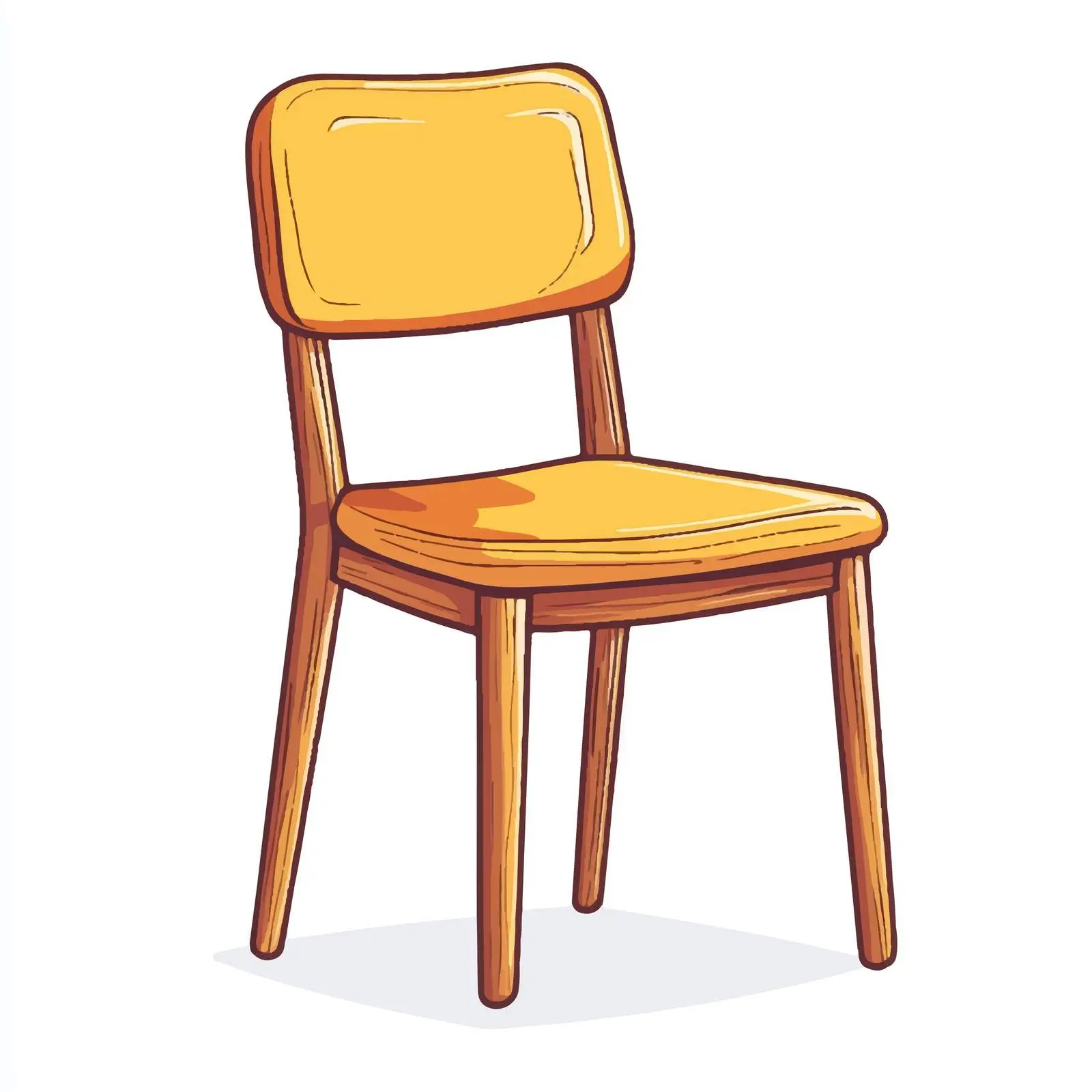 Cartoon Hand-Drawn Style Chair Vector — free download from Dotvec