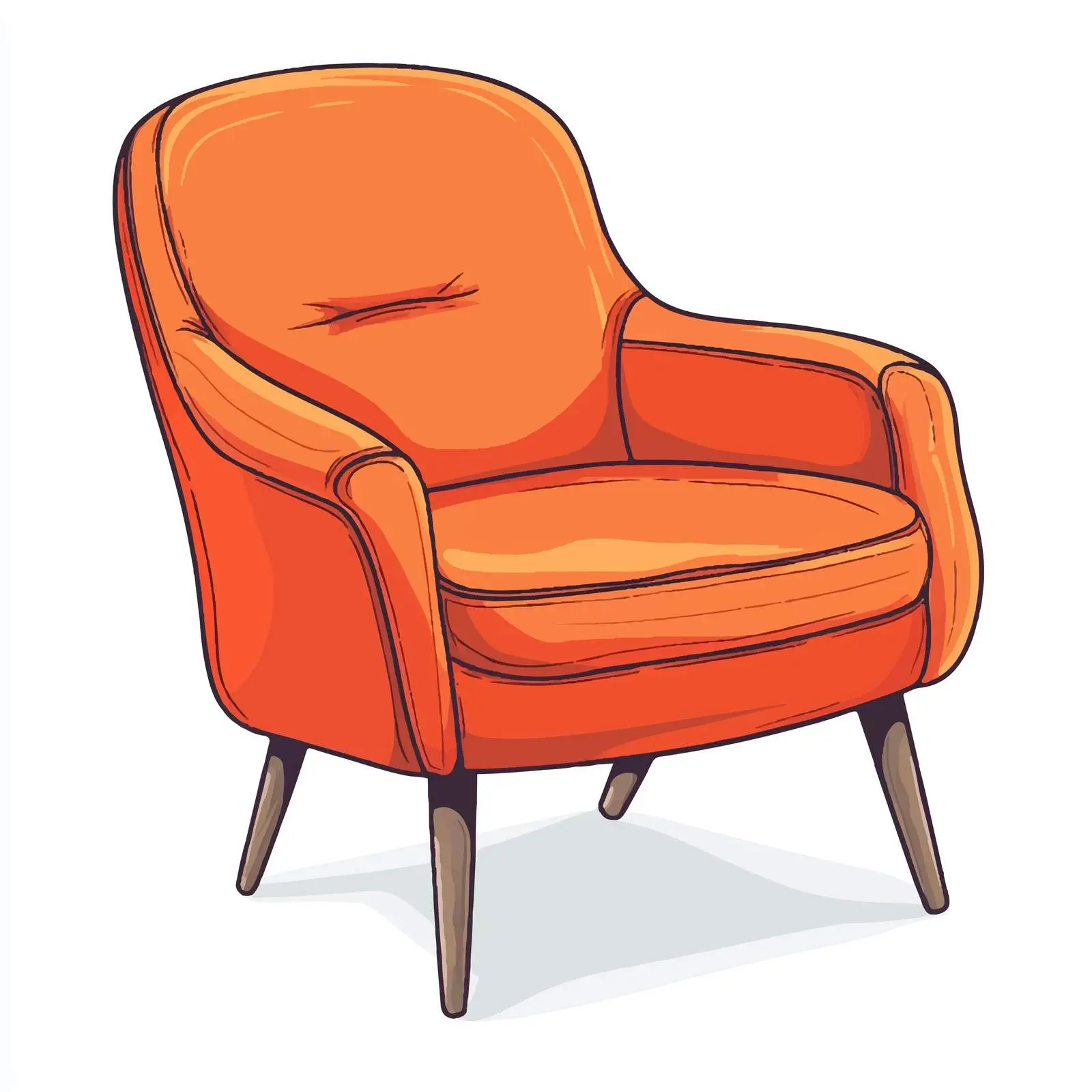 Hand-Drawn Cartoon Chair Vector — free download from Dotvec