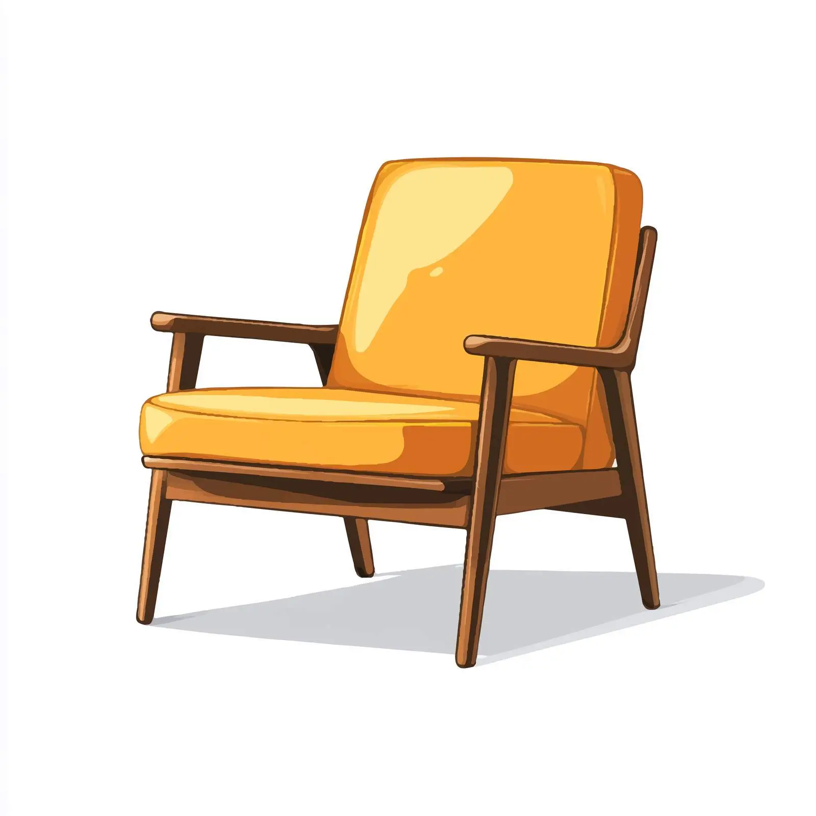 Hand-Drawn Cartoon Chair Vector Design – free stylized chair image from Dotvec