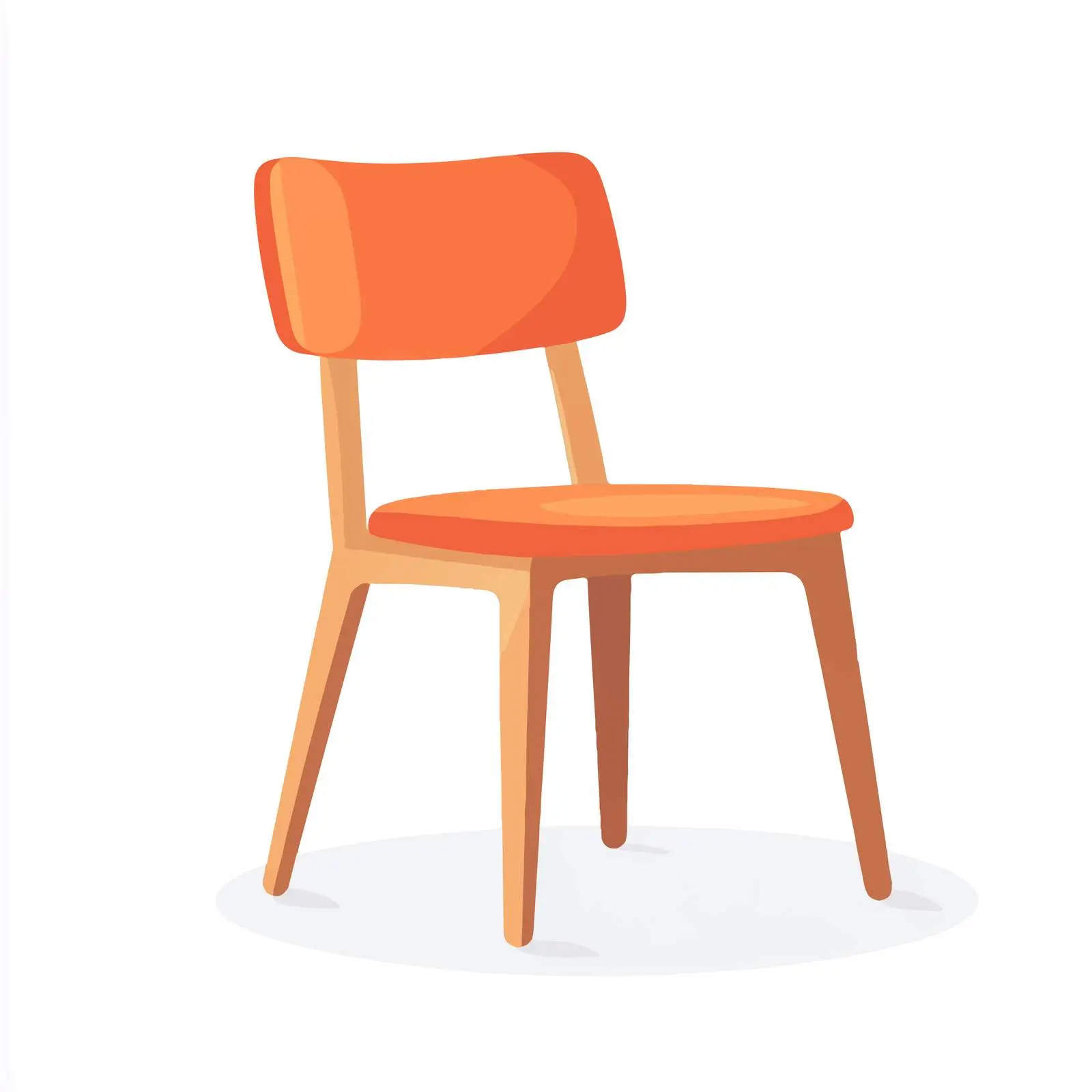 Flat Vector Illustration of Isolated Chair — free download from Dotvec