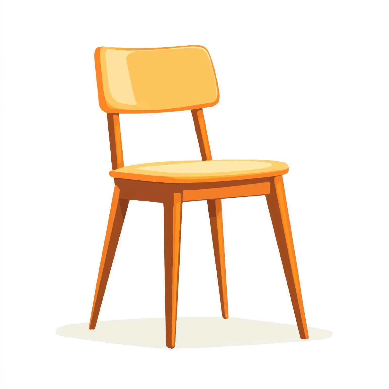 Flat Vector Illustration of Isolated Chair — free download from Dotvec