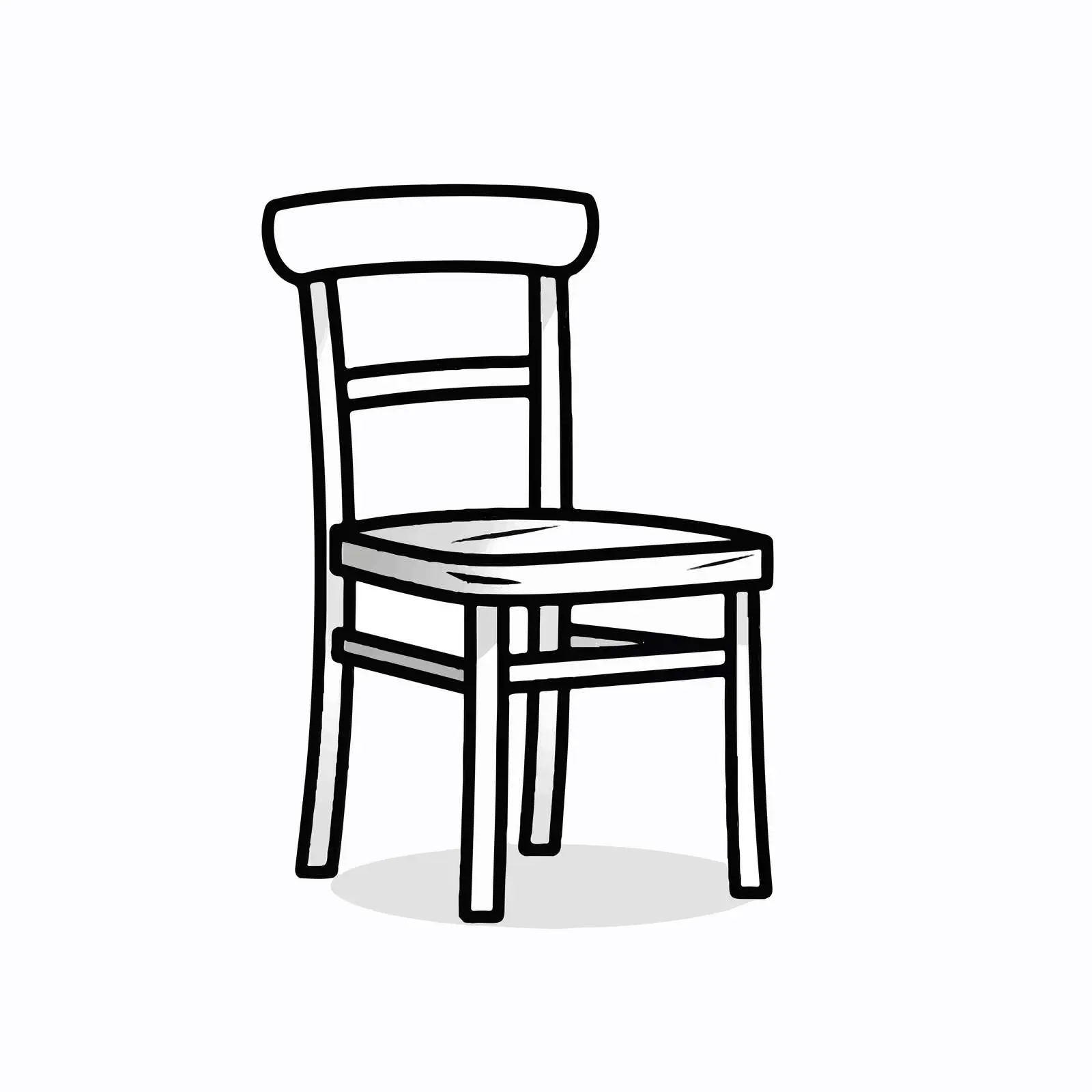 Cartoon Chair Line Vector Illustration — free download from Dotvec