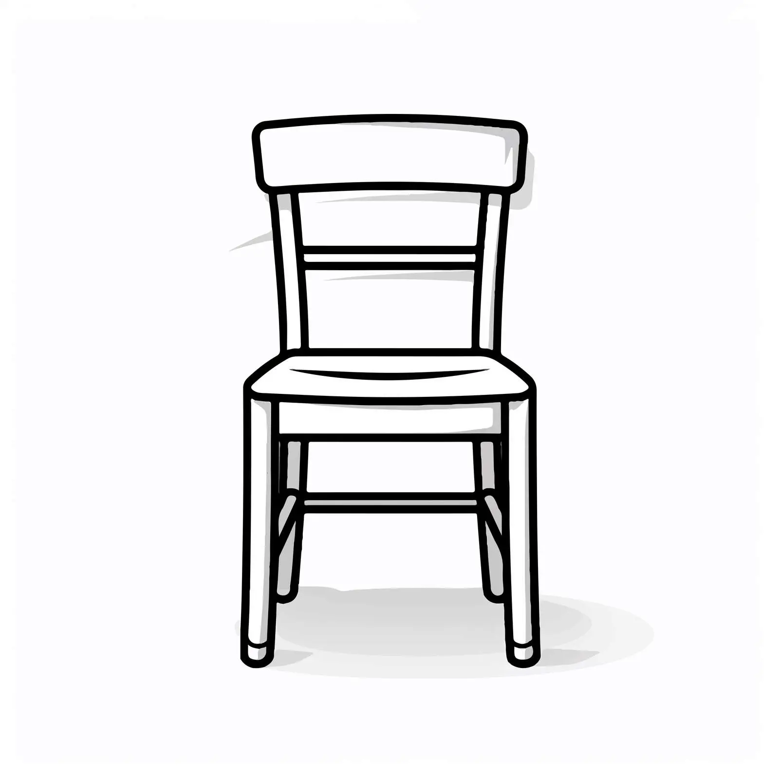 Cartoon Chair Line Art Vector Illustration — free download from Dotvec