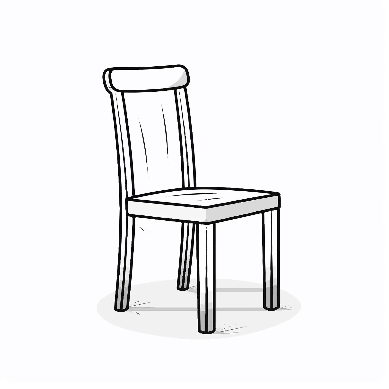 Cartoon Line Art Chair Vector Illustration — free download from Dotvec