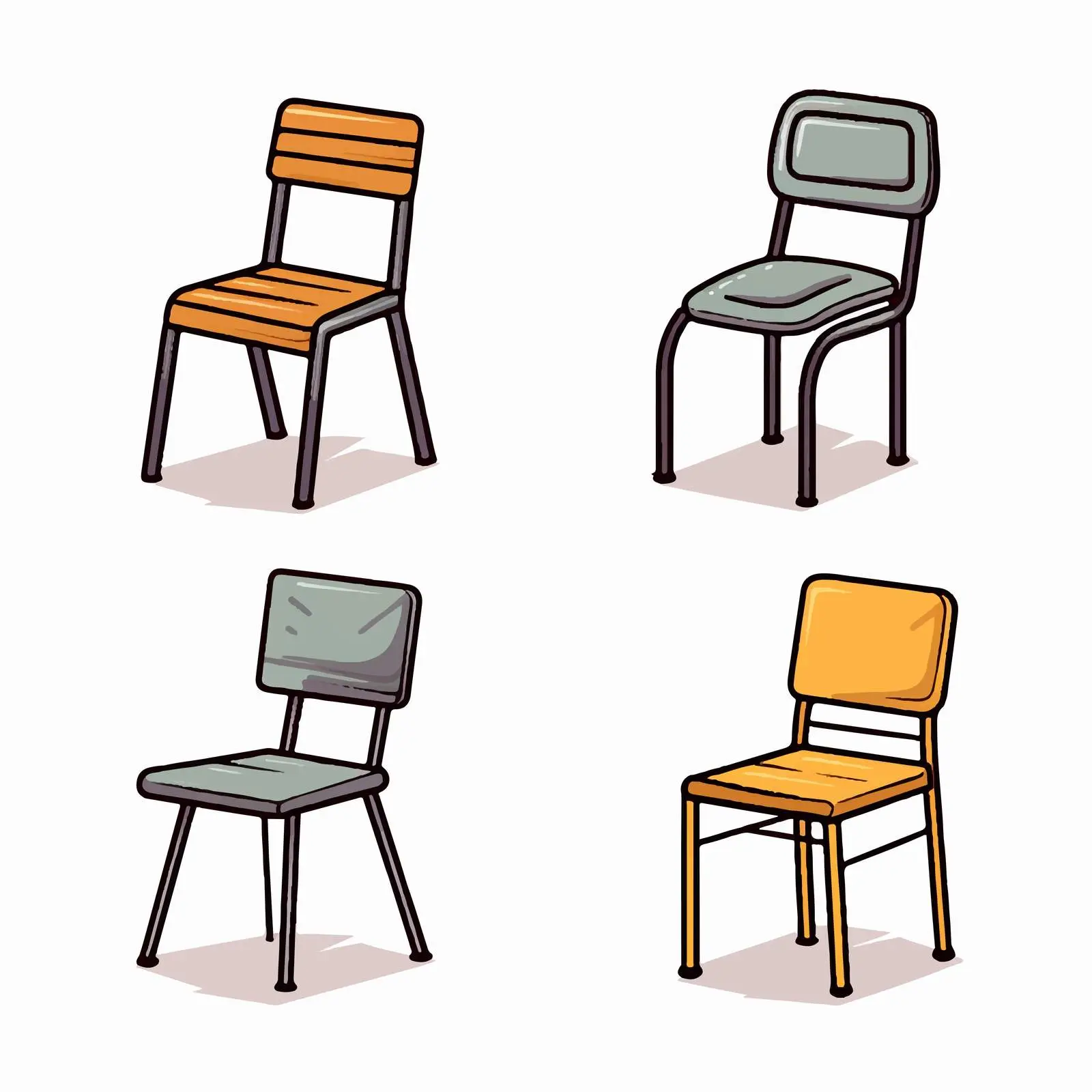 Stylish Chair Line Vector Illustration — free download from Dotvec