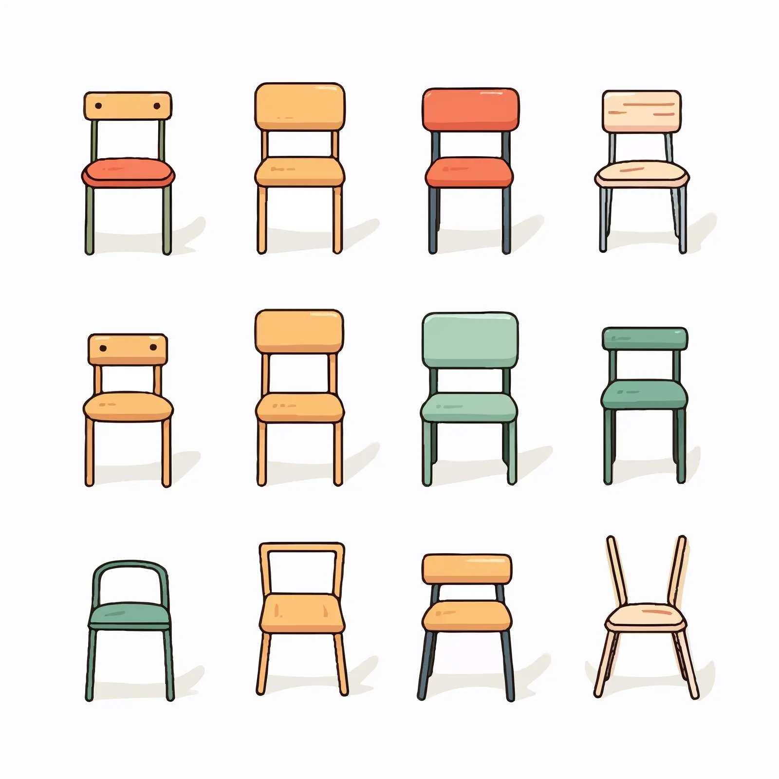 Stylish Chair Line Vector Illustration — free download from Dotvec