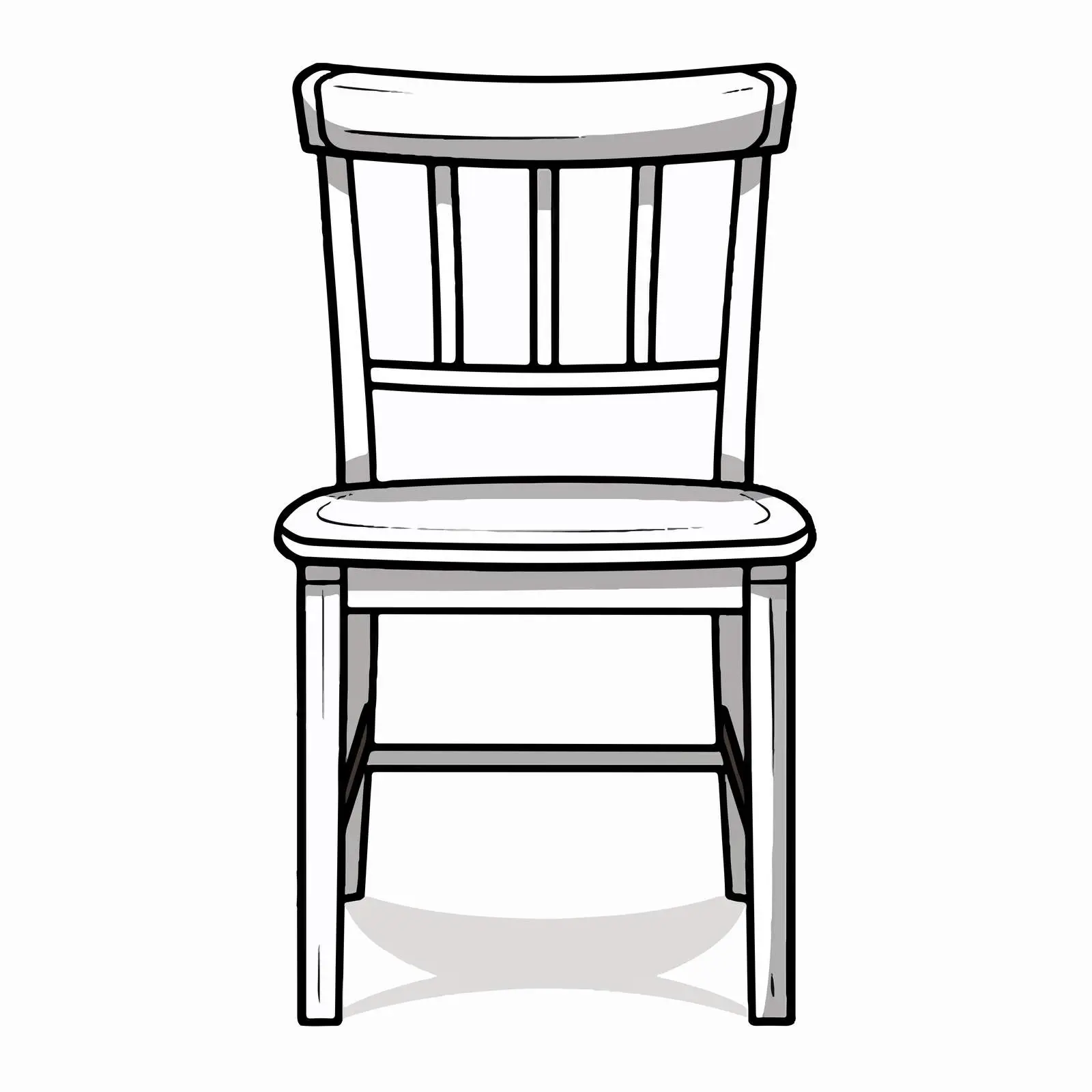 Modern Chair Line Vector Illustration — free download from Dotvec
