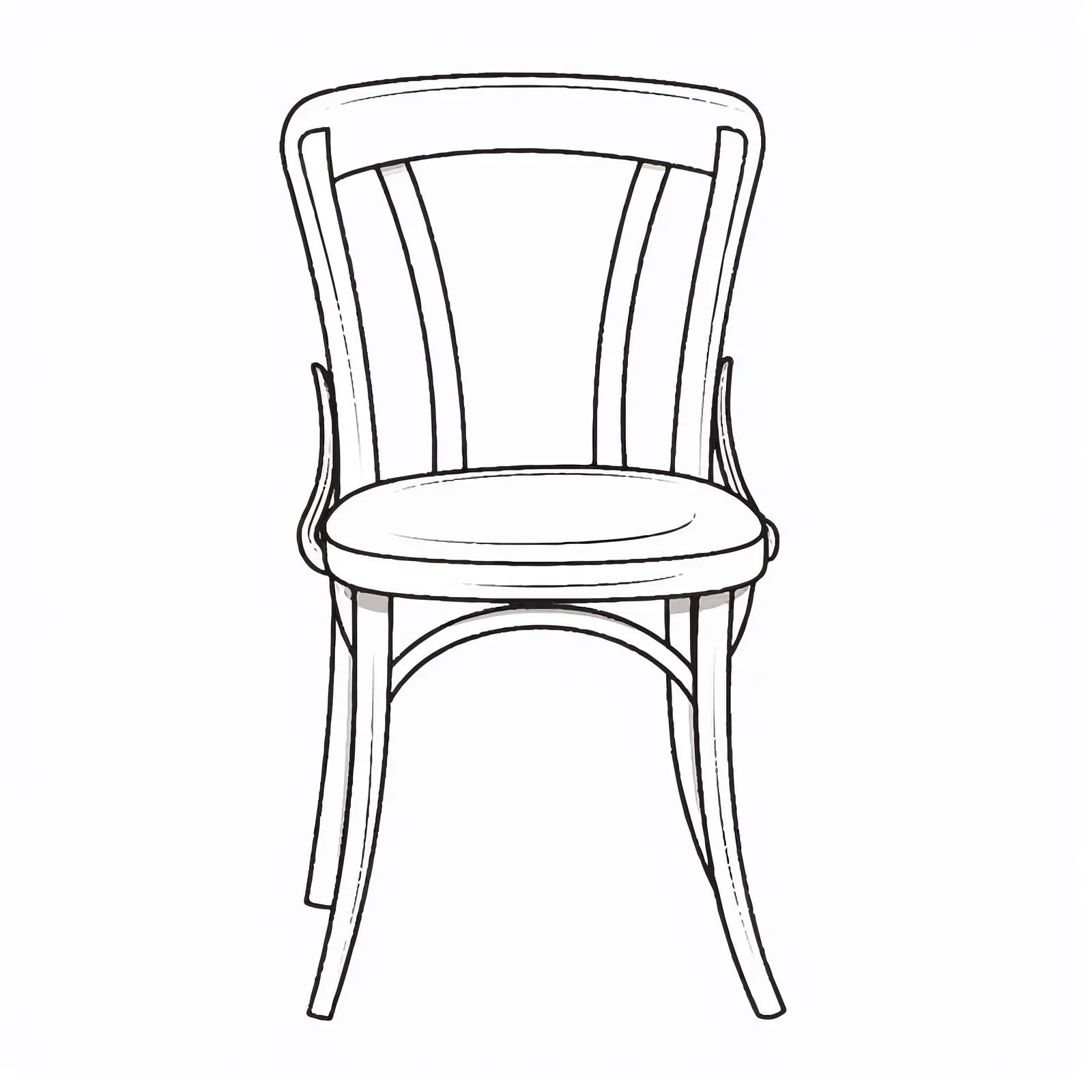 Chair Outline Vector Illustration on White Background — free download from Dotvec