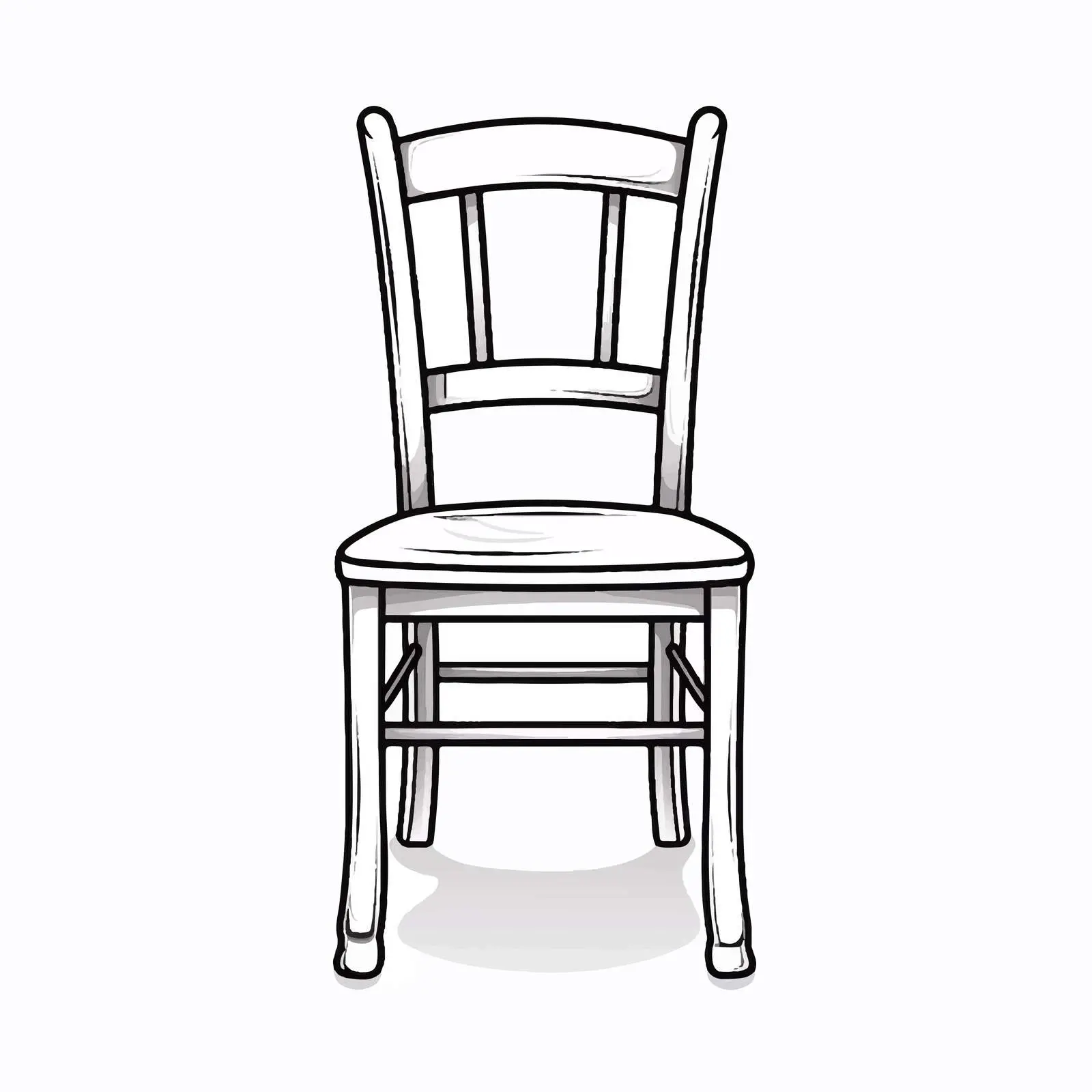 Outline Vector Chair Illustration on White Background — free download from Dotvec