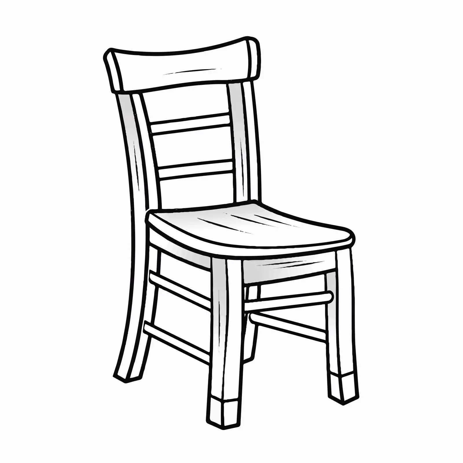Chair Outline Vector Illustration on White Background — free download from Dotvec