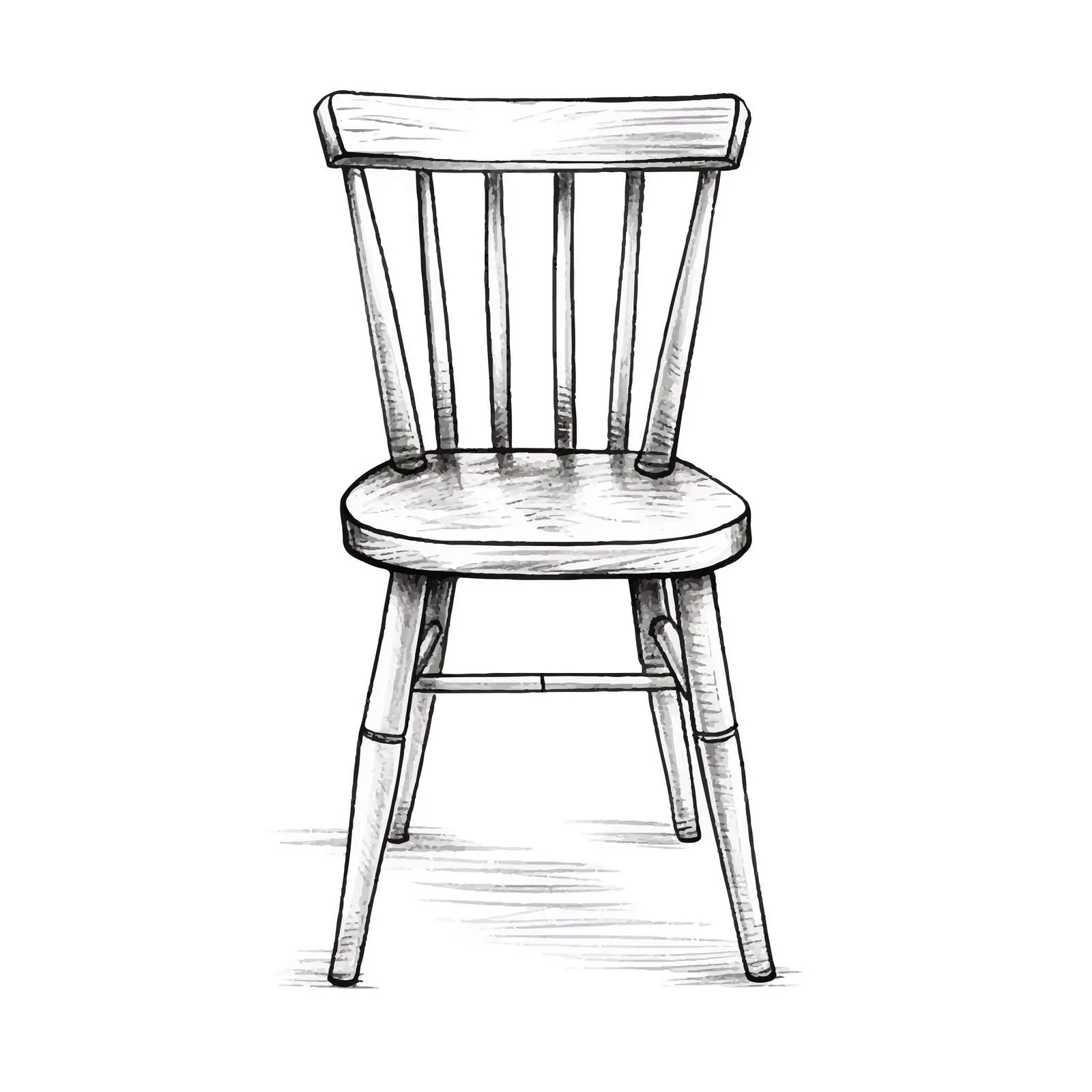 Vector Sketch of Chair on White Background — free download from Dotvec