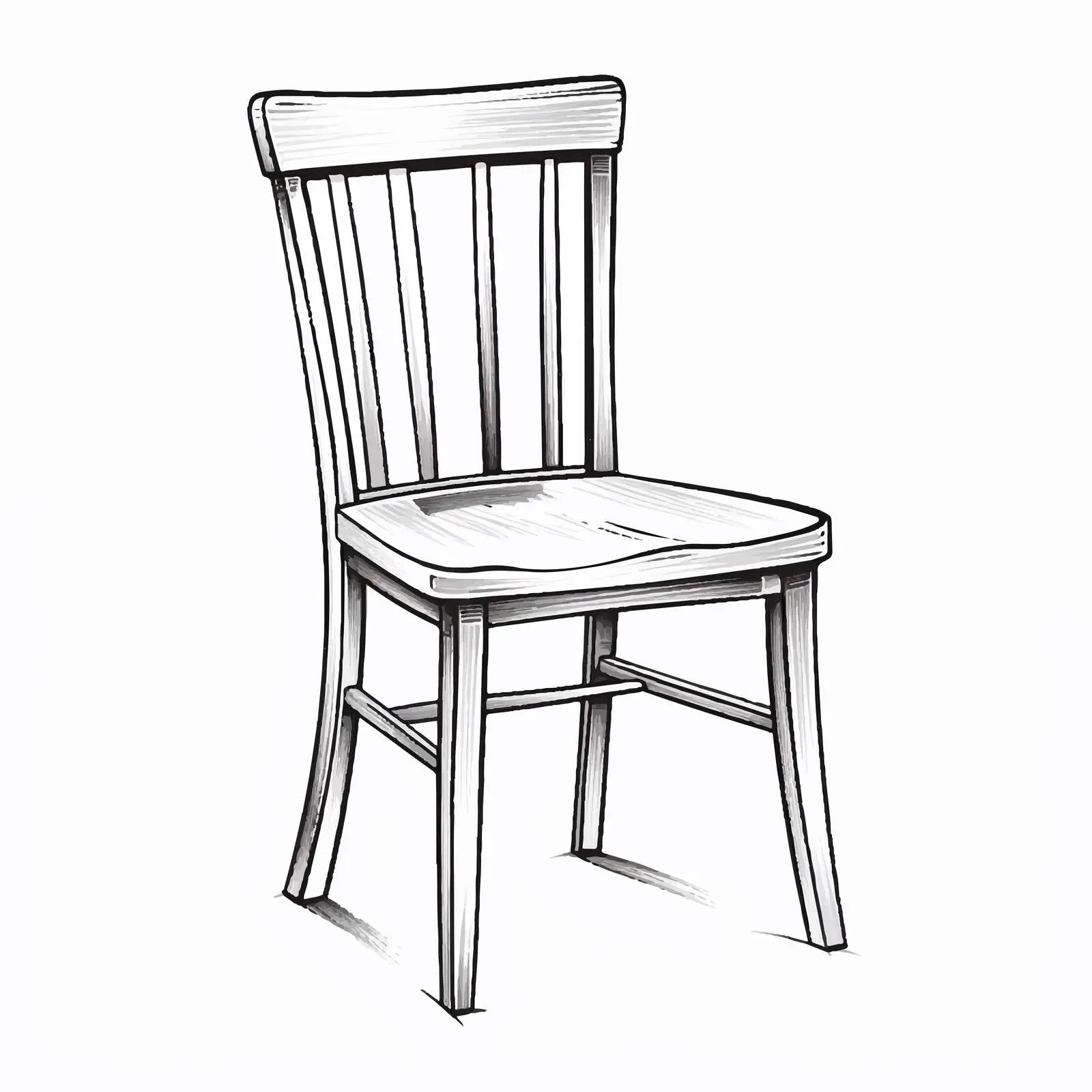 Stylish Chair Vector Sketch on White Background — free download from Dotvec