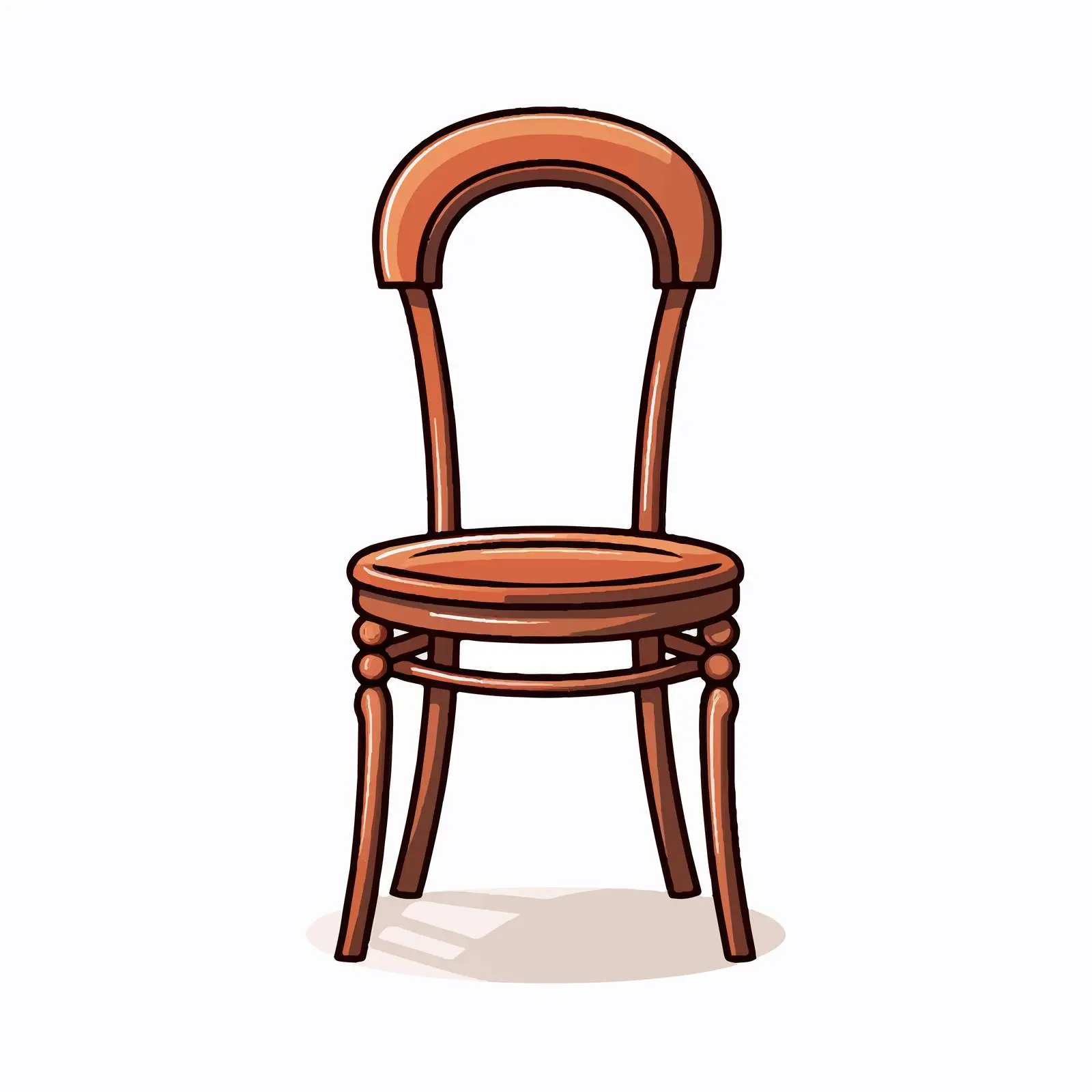 Cartoon Chair Vector Illustration – free colorful drawing image from Dotvec