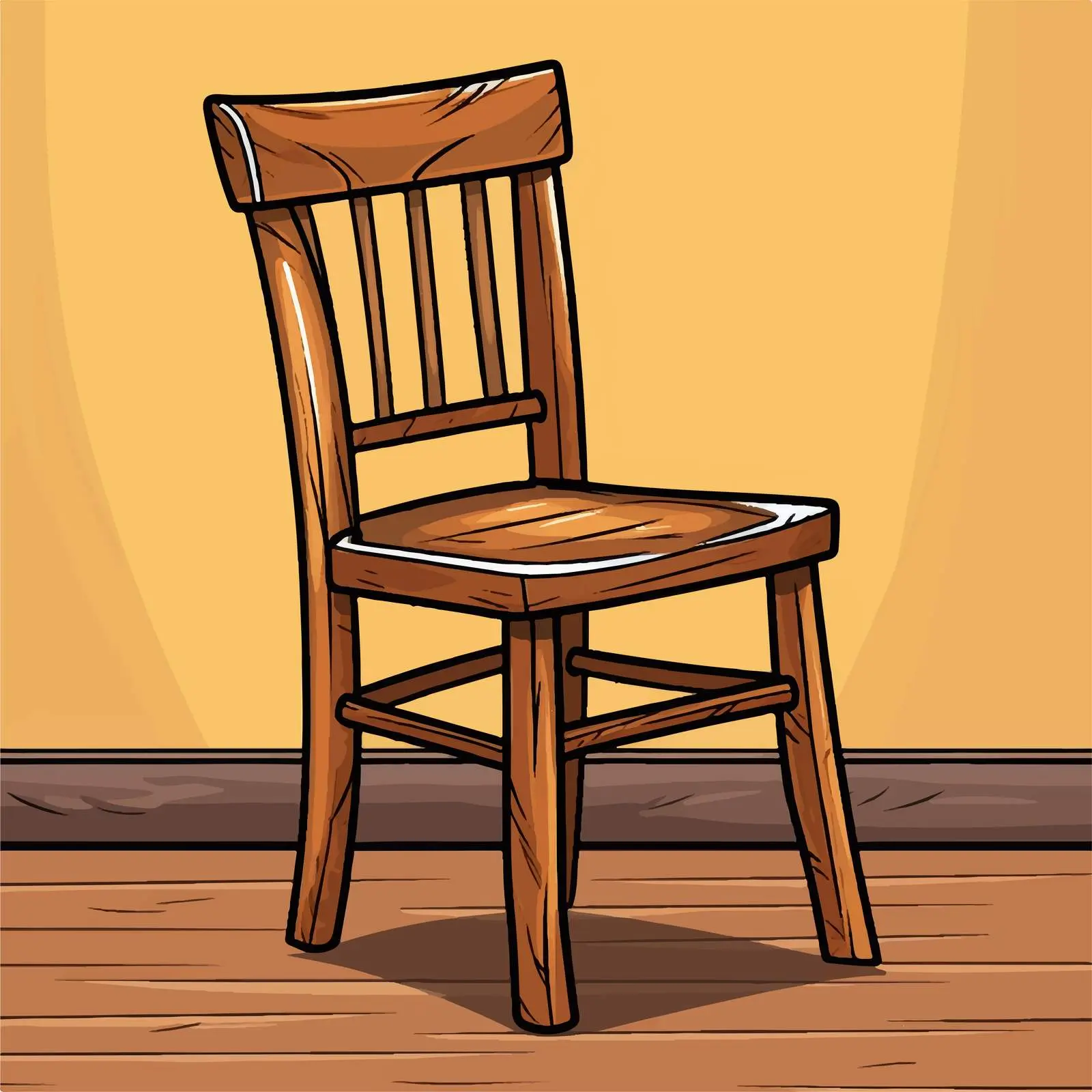 Colorful Cartoon Chair Vector Illustration — free download from Dotvec