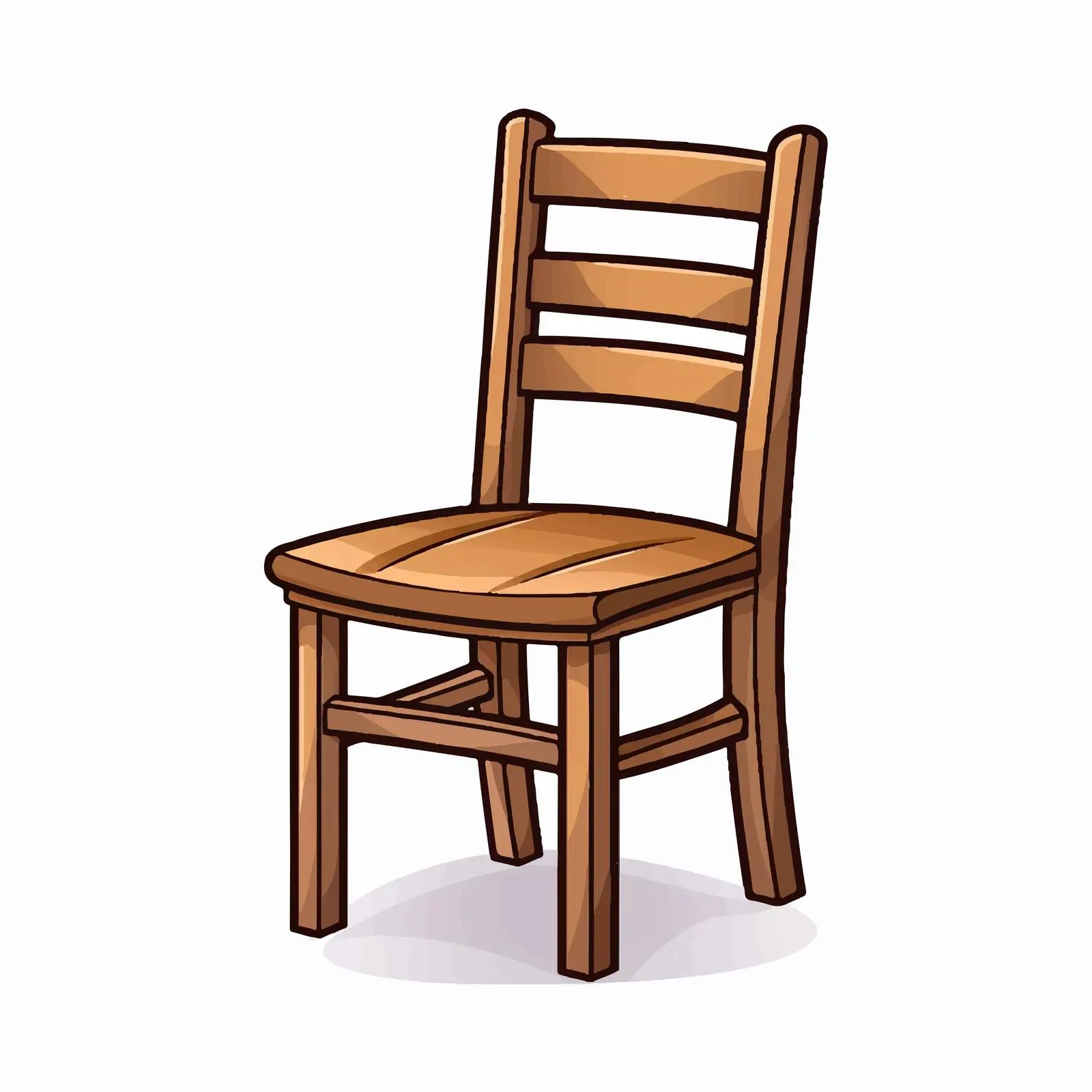 Cartoon Vector Illustration of Isolated Chair — free download from Dotvec
