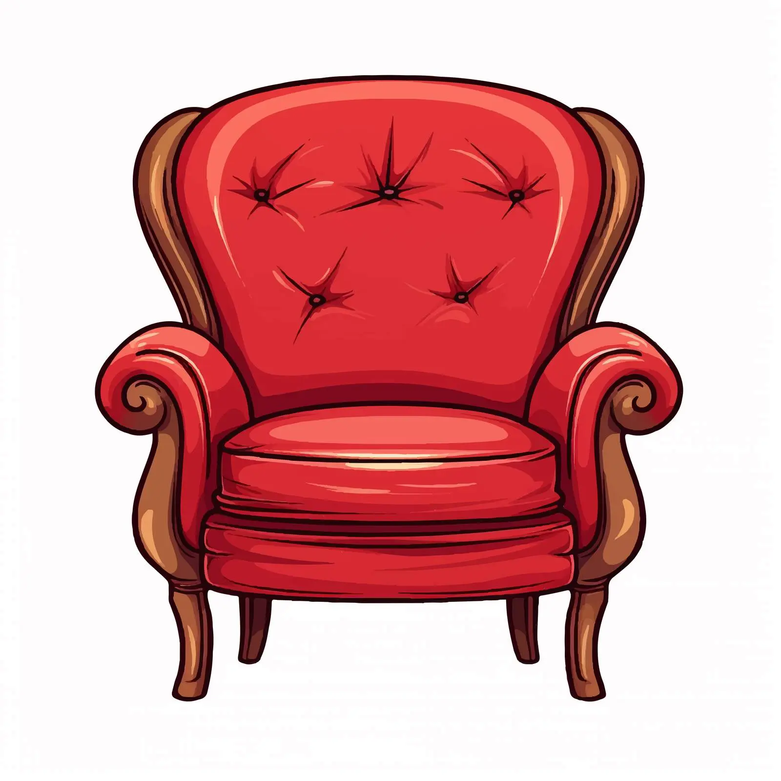 Top View Vector Chair Illustration on White Background — free download from Dotvec