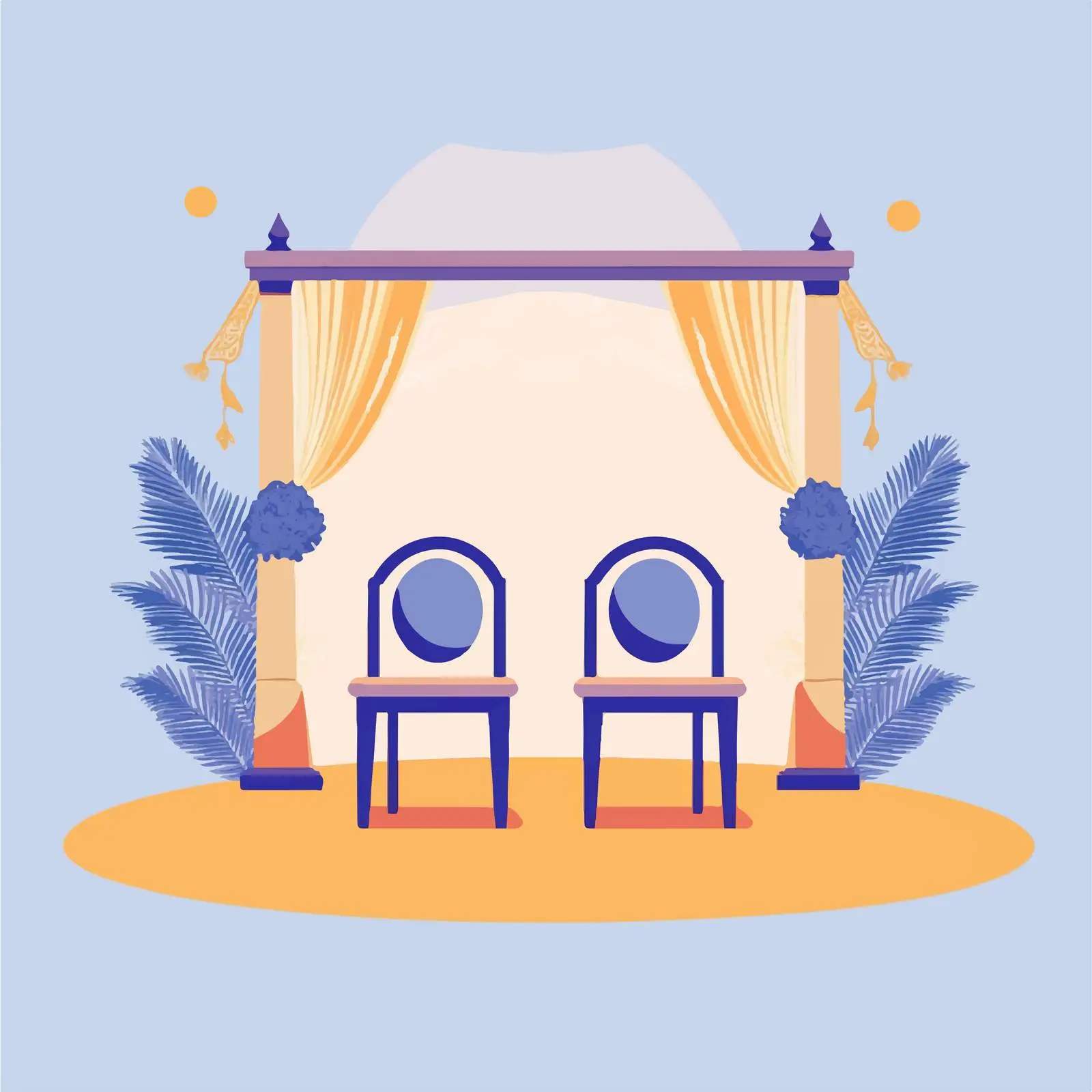 Hindu Wedding Ceremony Chair Decoration — free download from Dotvec
