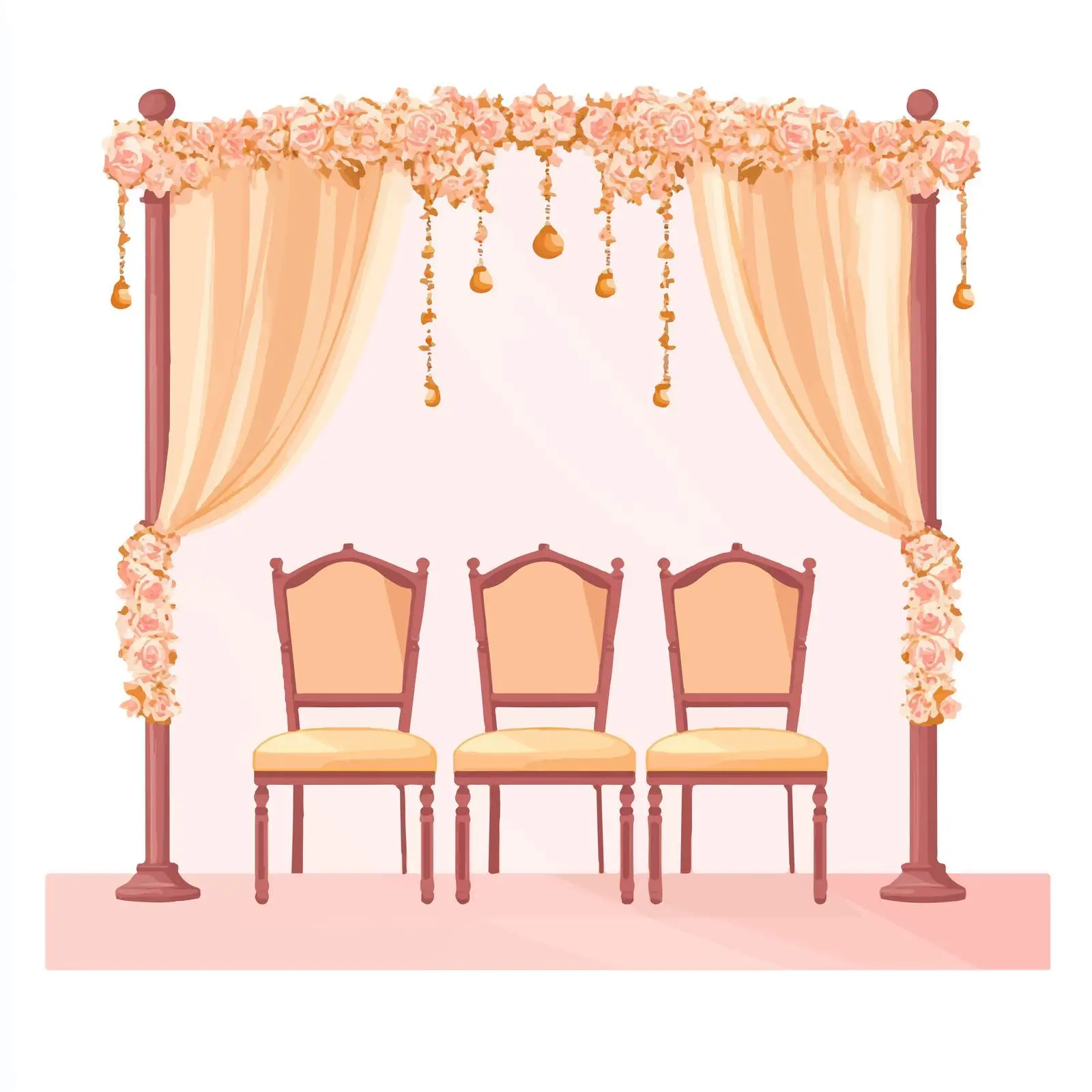 Hindu Wedding Ceremony Chair Decoration — free download from Dotvec