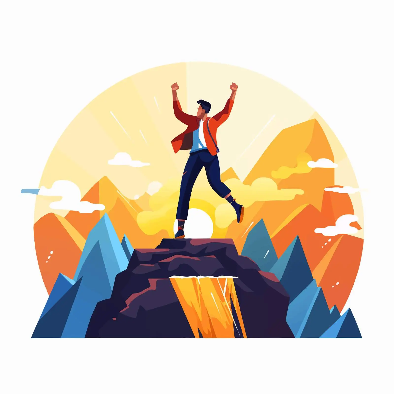 Person Overcoming Challenges to Achieve Ambitious Goals — free download from Dotvec