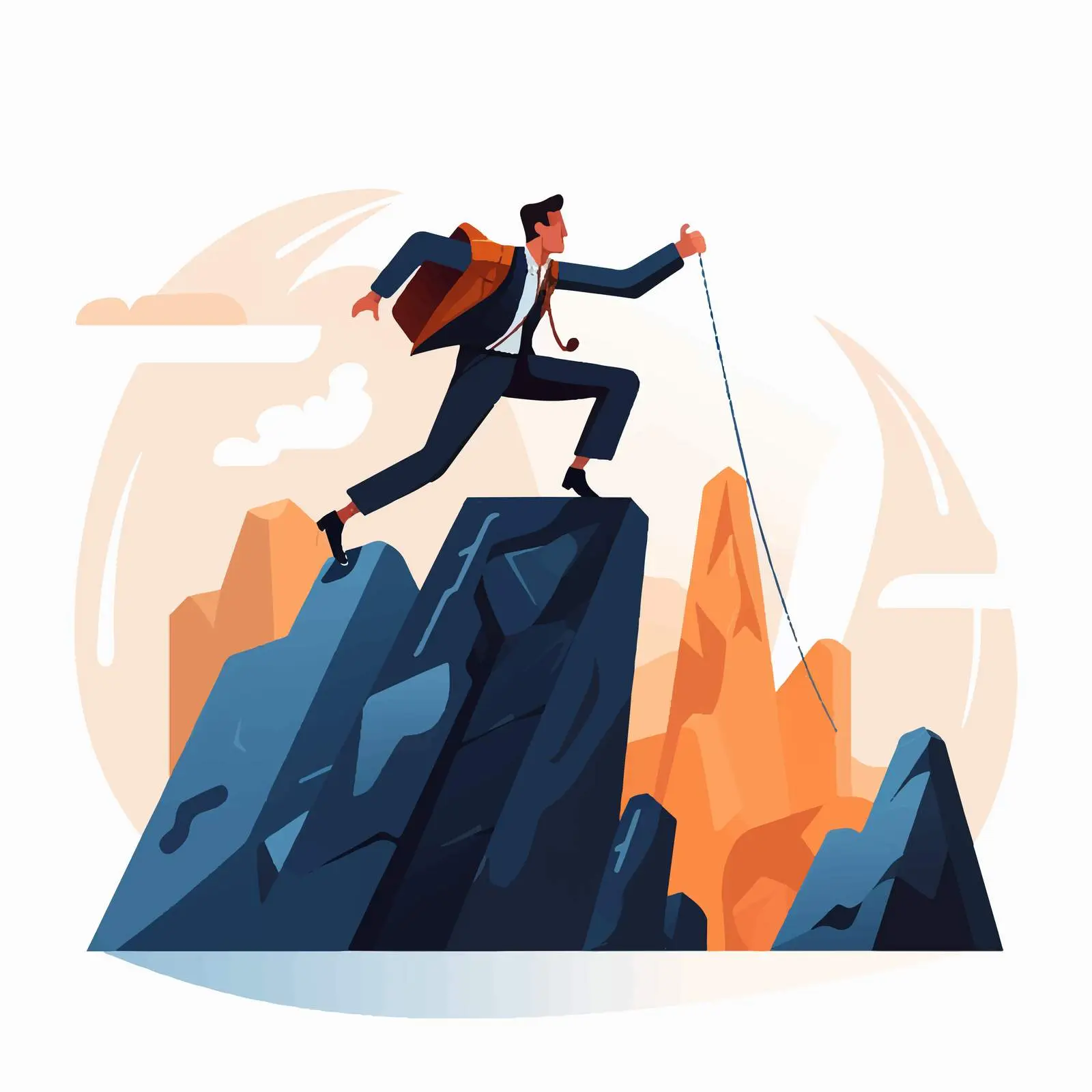 Overcoming Challenges to Achieve Ambitious Goals – free determined image from Dotvec