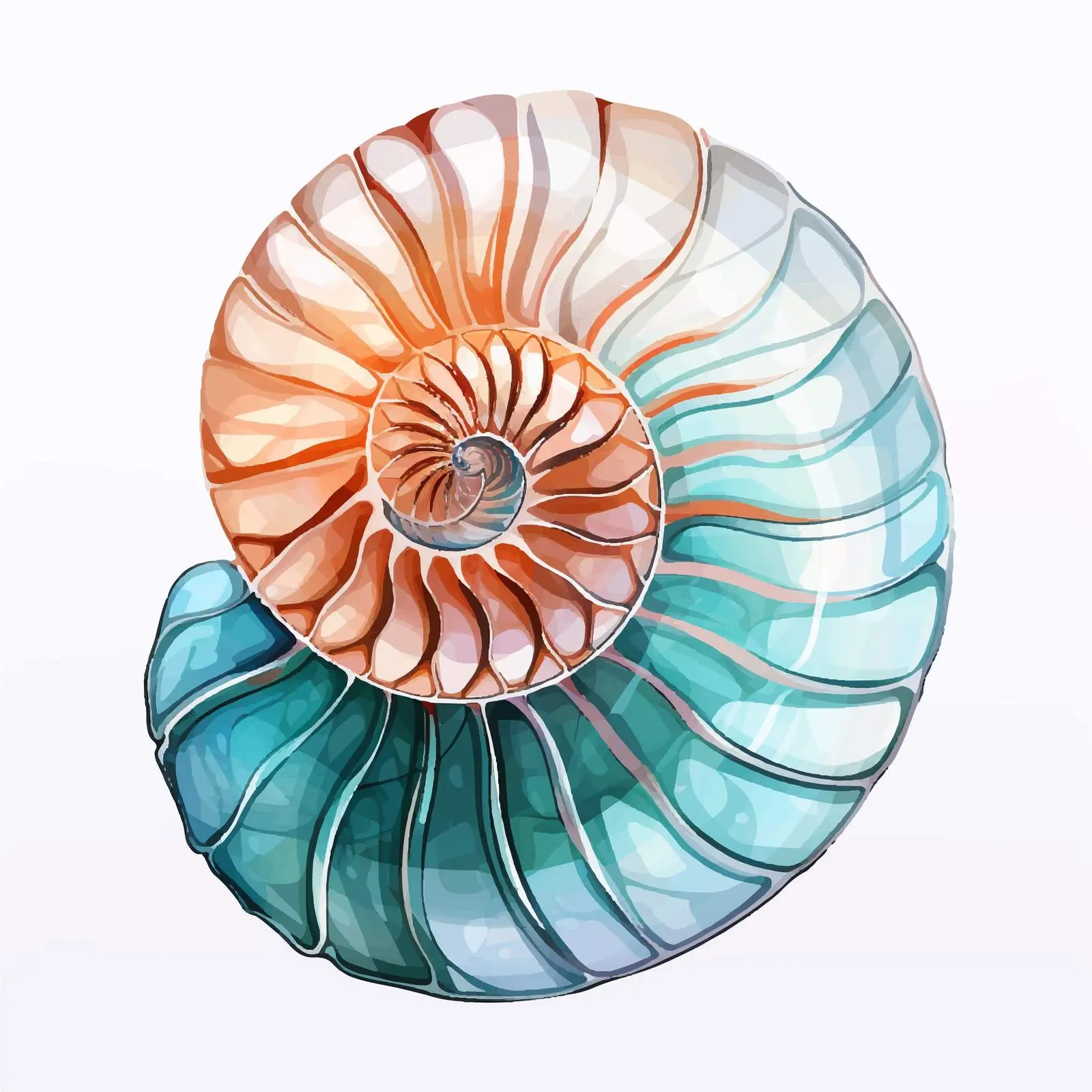 Chambered Nautilus Silhouette on Transparent Background — free download from Dotvec