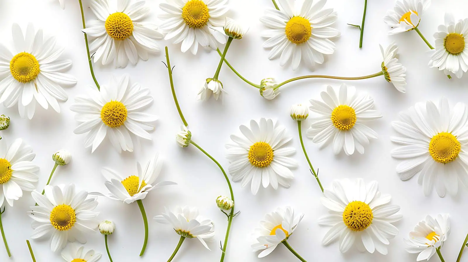 Chamomile Daisy Flowers on White Background — free download from Dotvec