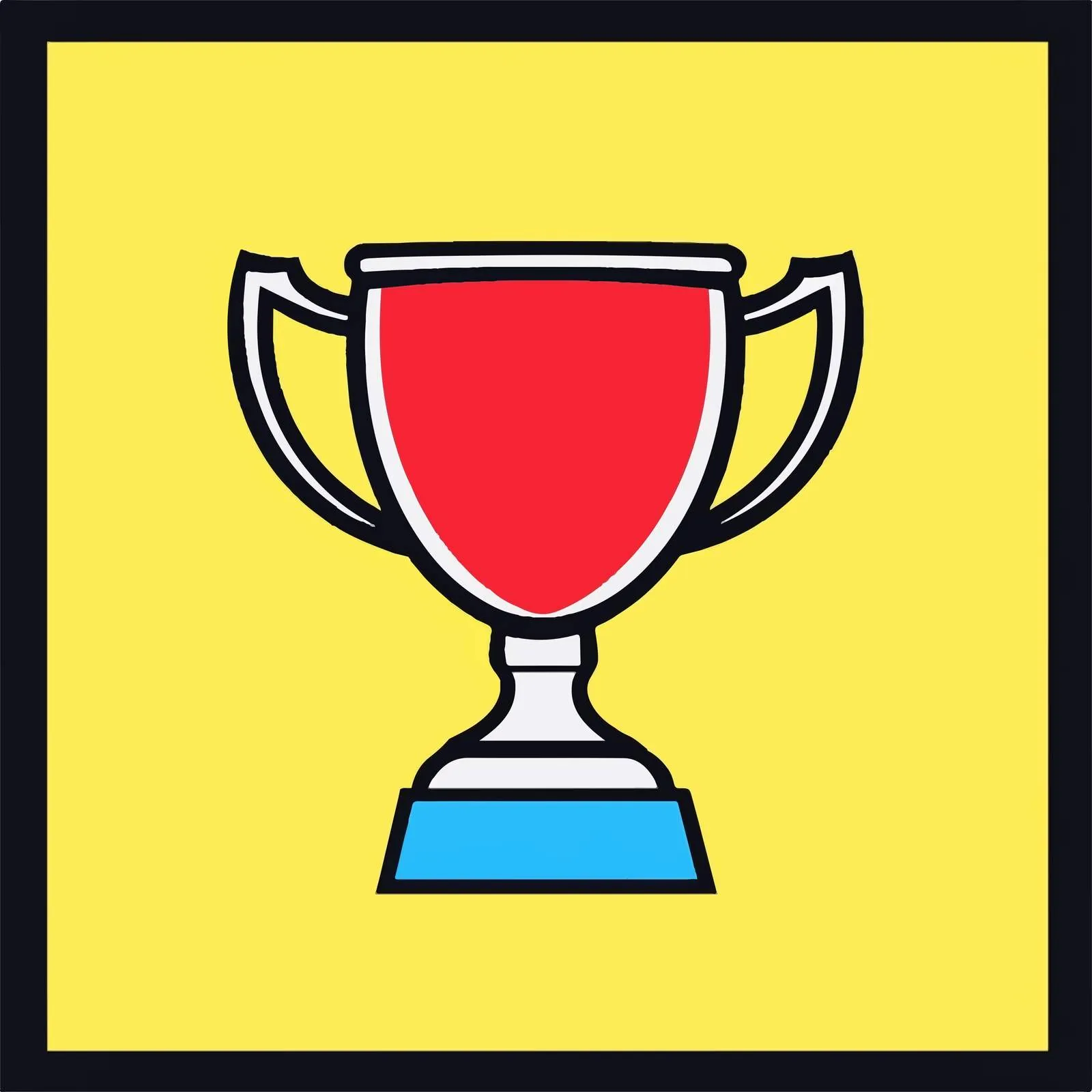 Champion Cup Vector Icon on Colorful Background — free download from Dotvec