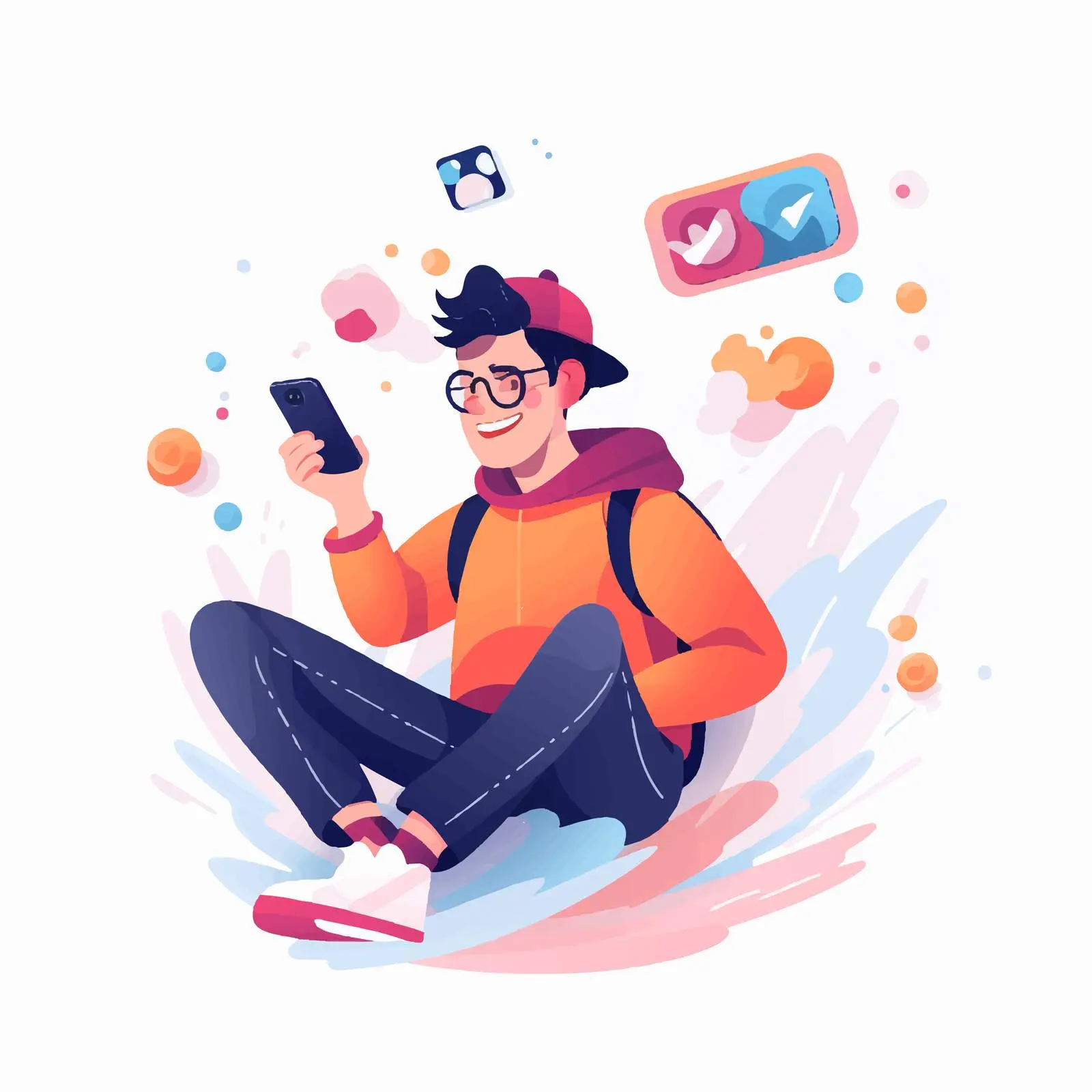 Person Playing Mobile Game on Smartphone — free download from Dotvec