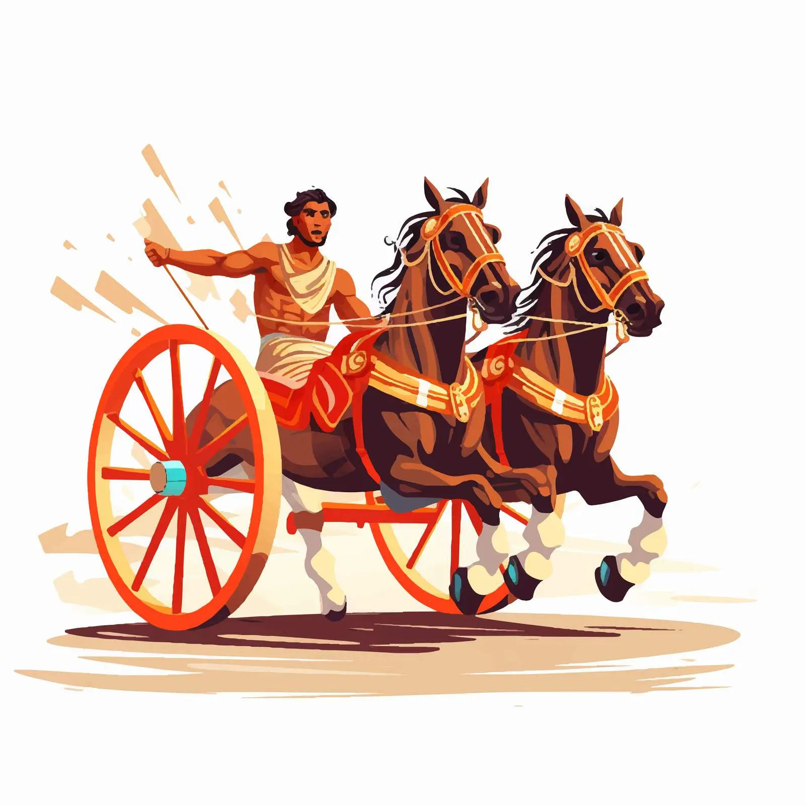 Roman Gladiator Chariot Racing Vector Illustration — free download from Dotvec