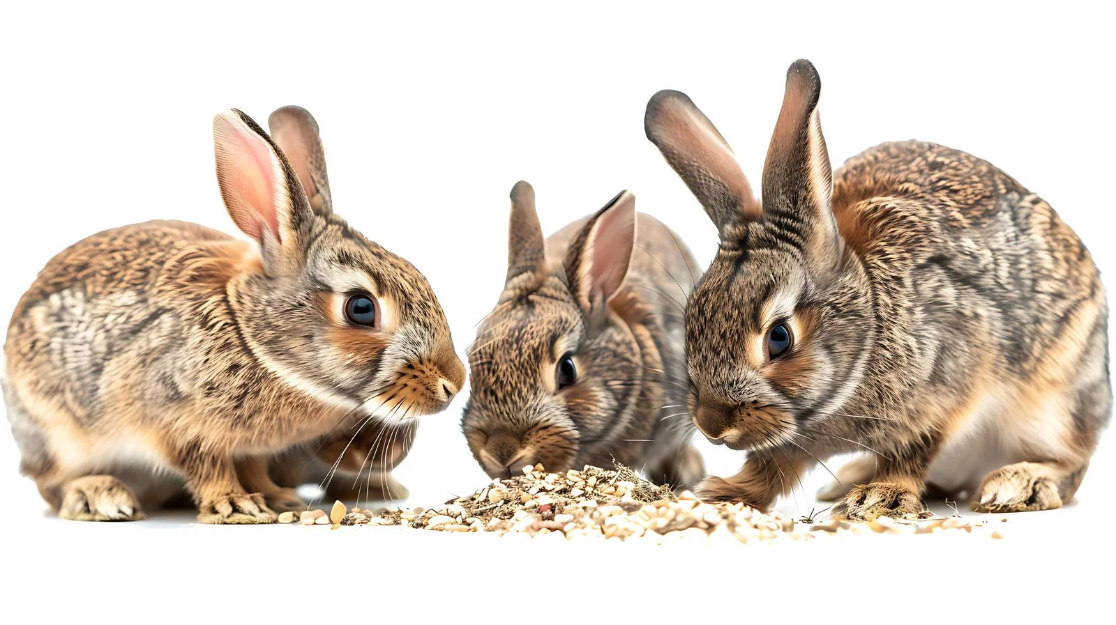 Rabbit Feeding Scene on Farm — free download from Dotvec