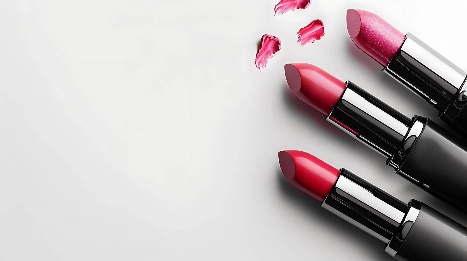 Vibrant raspberry lipstick array on bright backdrop — free download from Dotvec