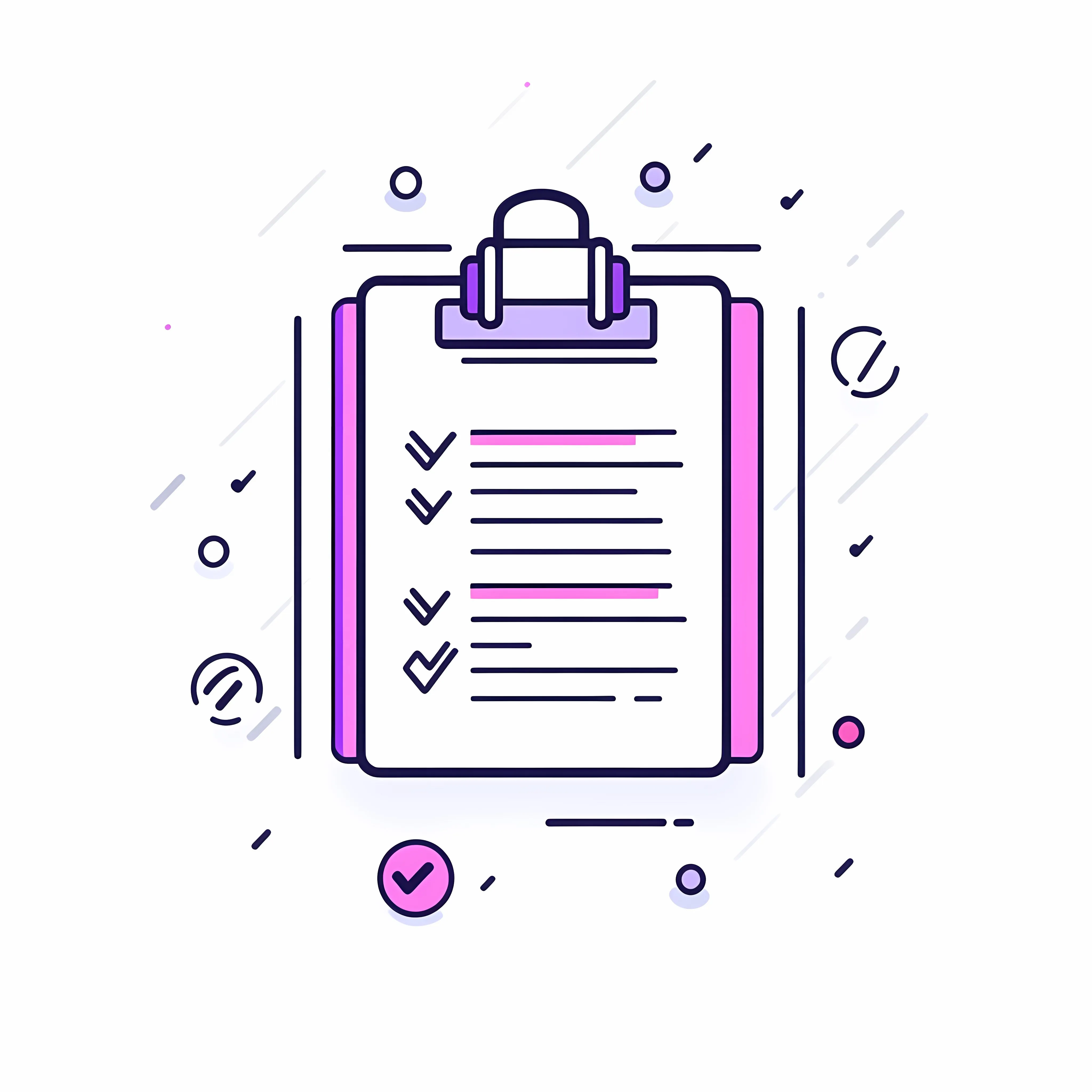Animated Checklist Clipboard Document Vector Illustration — free download from Dotvec