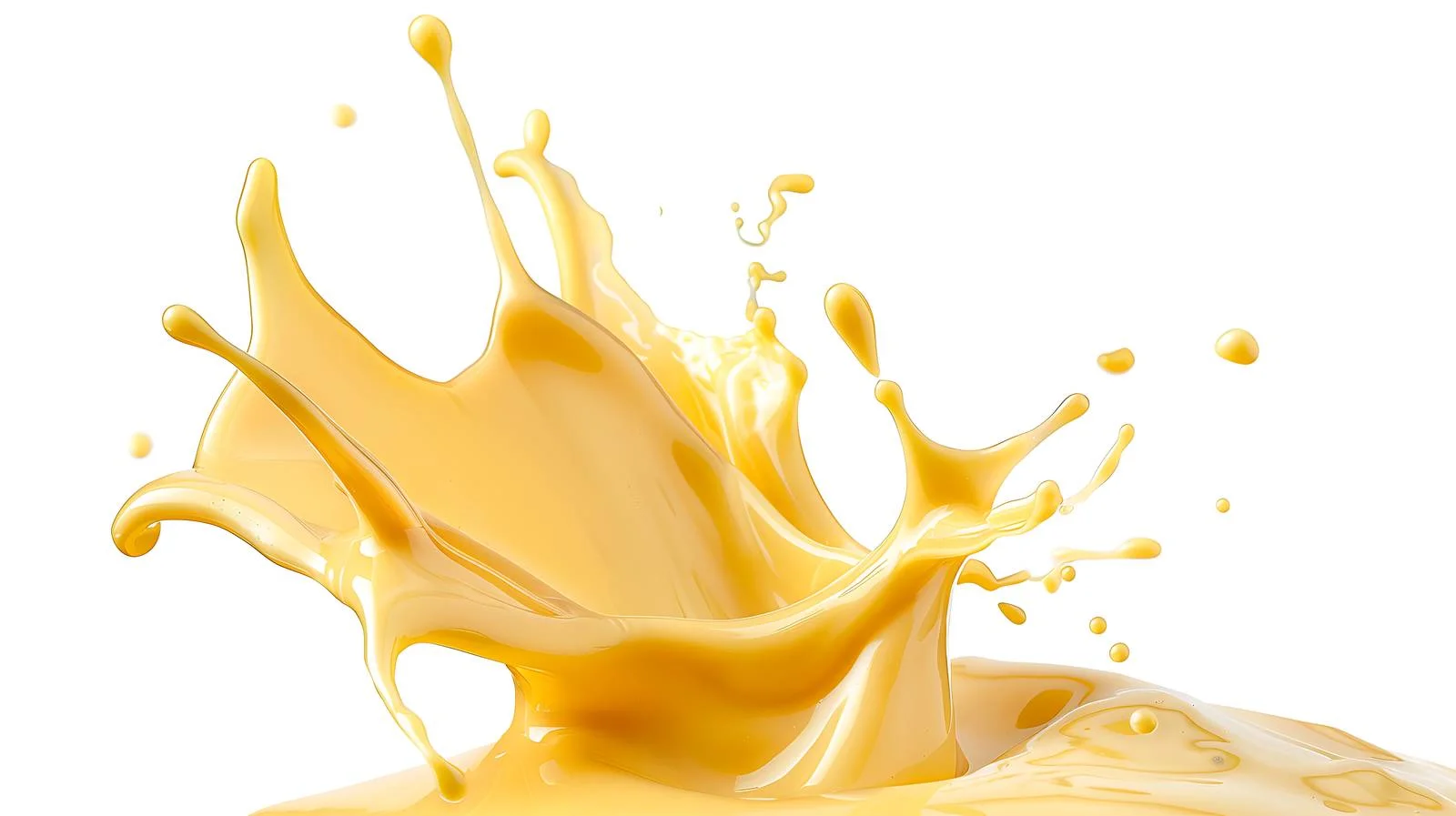 Gourmet cheddar cheese sauce splashes elegantly — free download from Dotvec