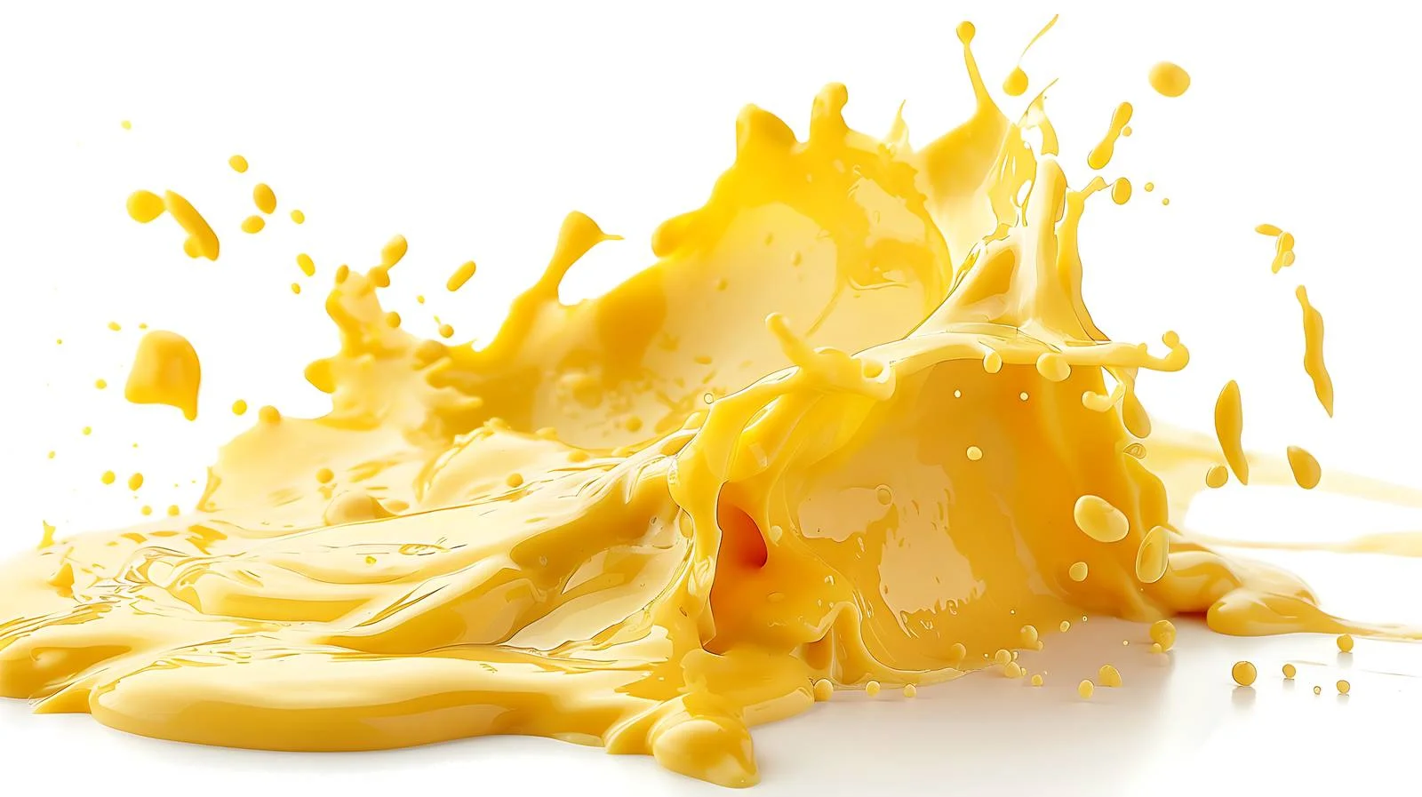 Creamy Cheddar Cheese Splatters on White — free download from Dotvec