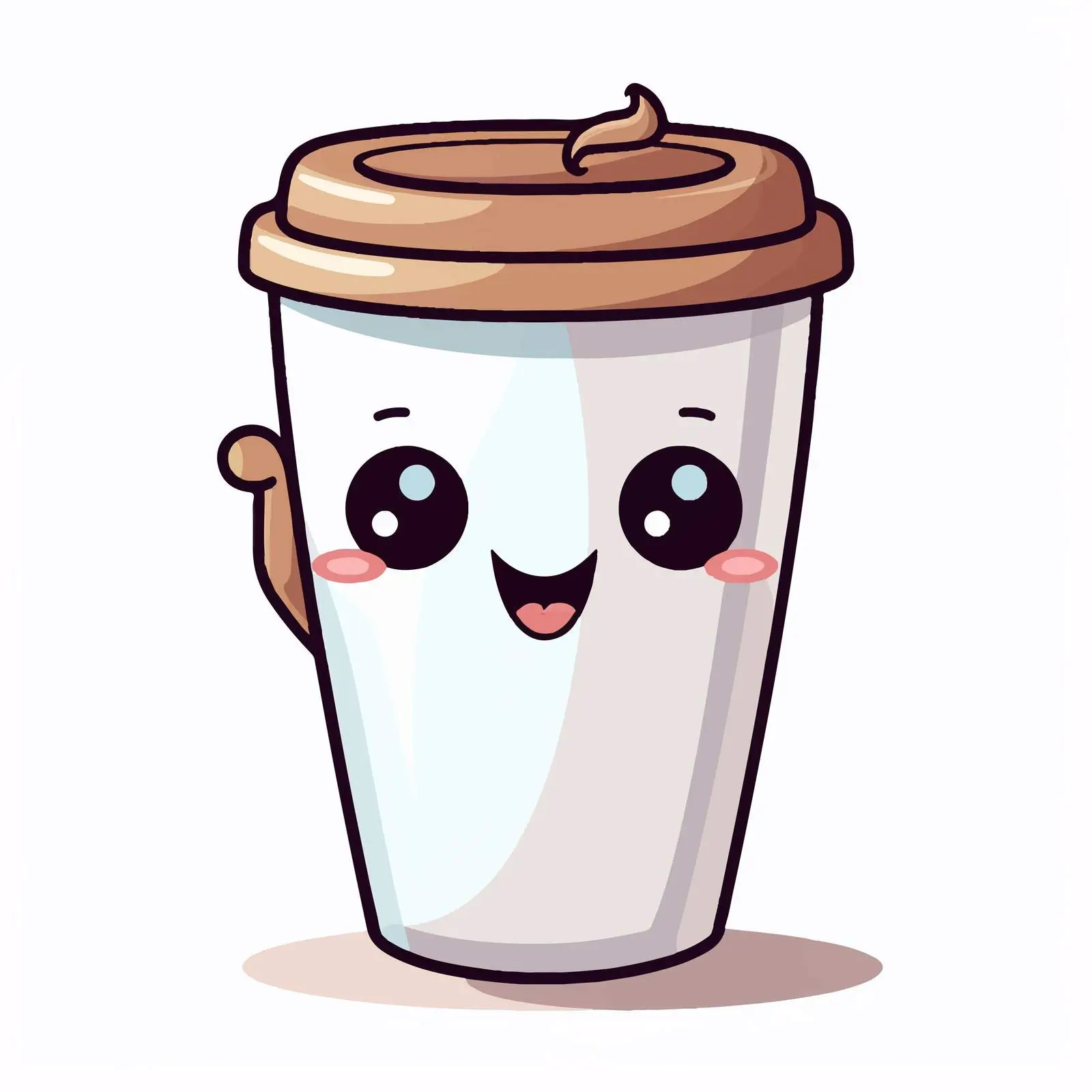 Cheerful Animated Coffee Cup Vector Design — free download from Dotvec
