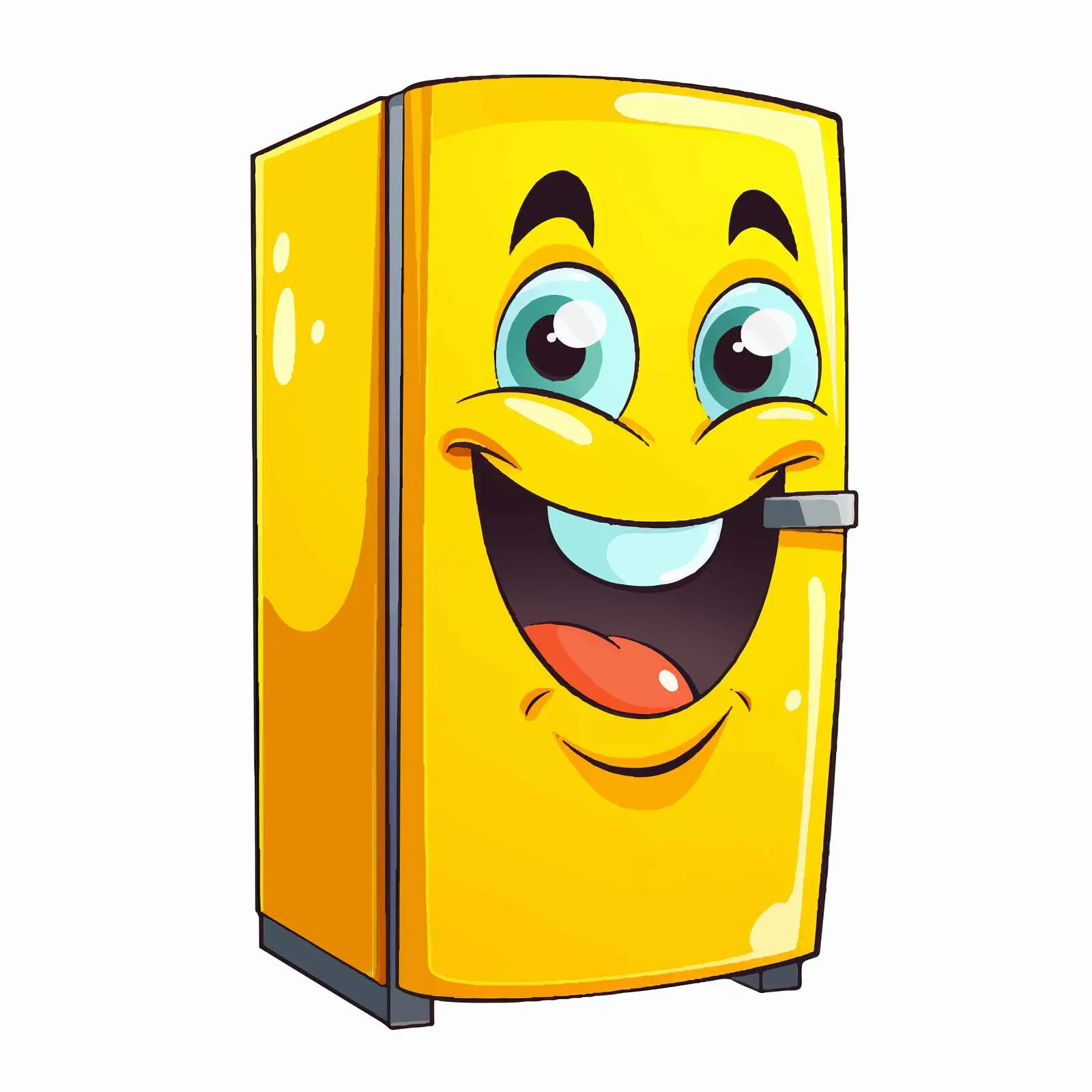 Cheerful Animated Fridge Vector Illustration — free download from Dotvec