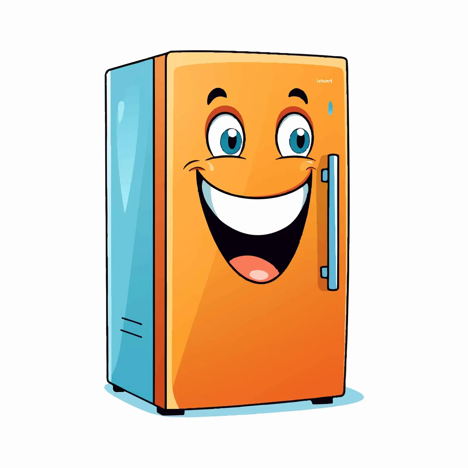Cheerful Animated Fridge with a Big Smile — free download from Dotvec