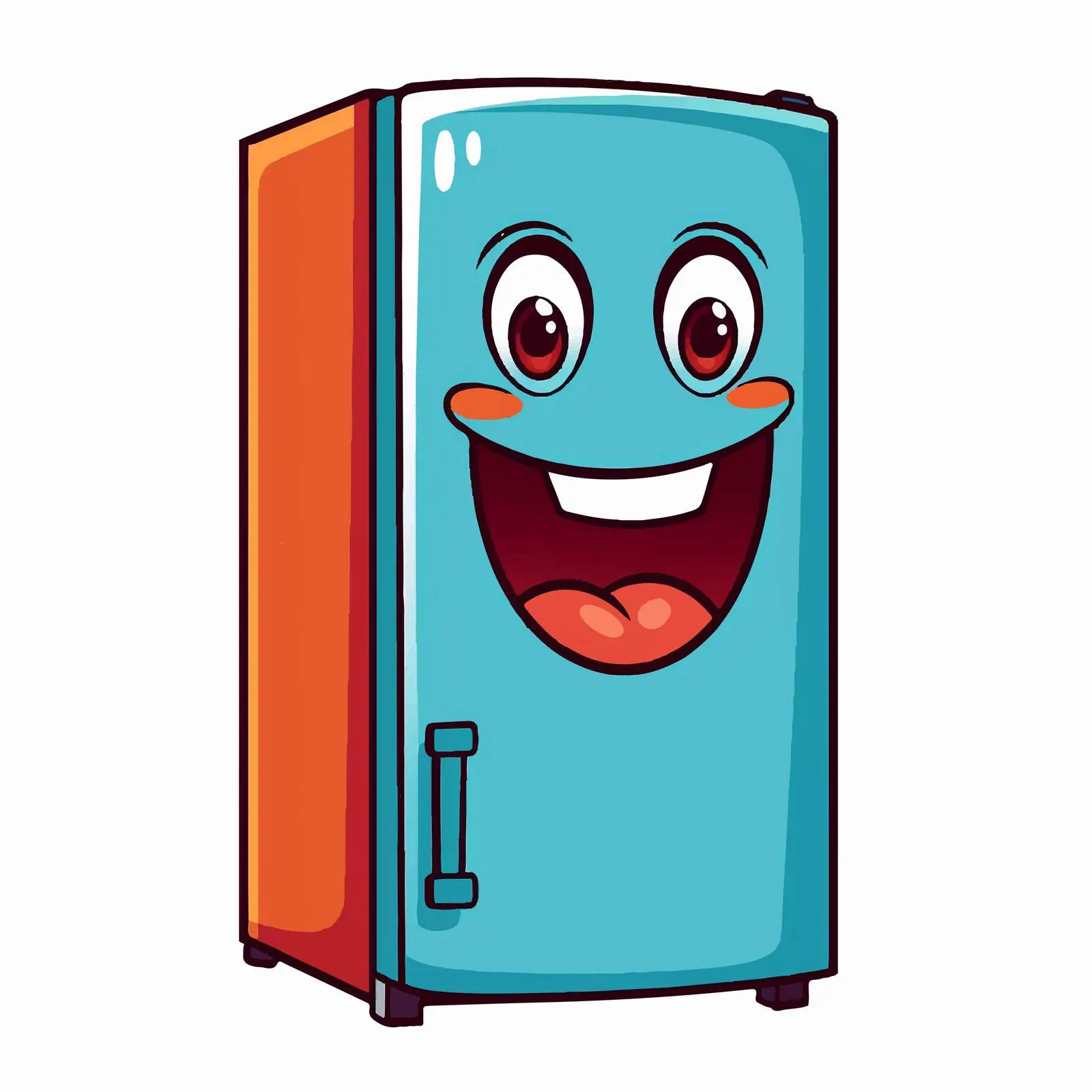 Cheerful Animated Fridge with a Big Smile — free download from Dotvec