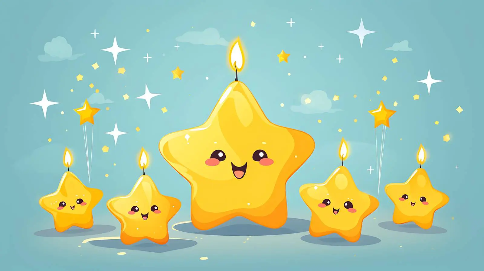 Cheerful Star Wish Authors Work Stock Image — free download from Dotvec