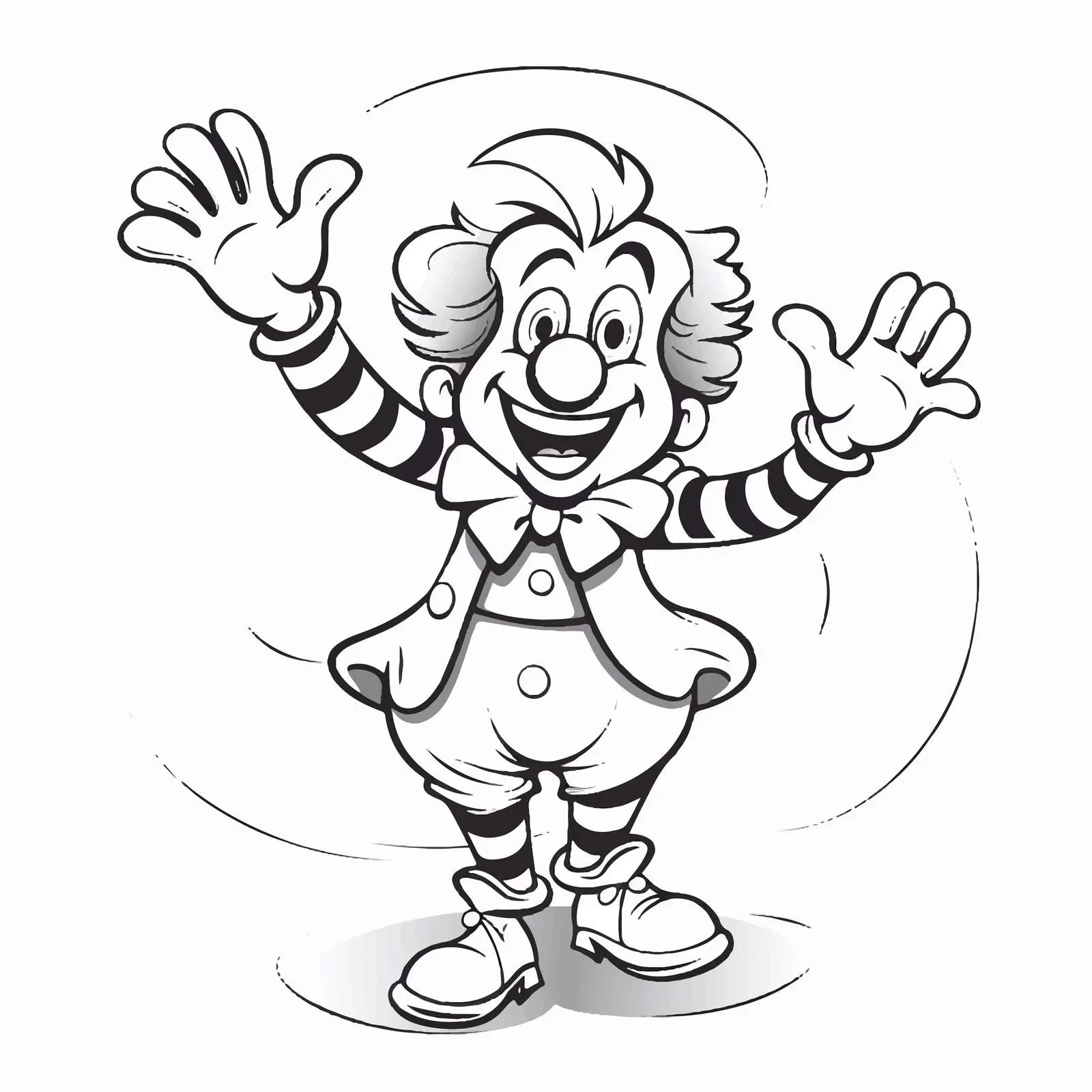 Cheerful Clown Waving Vector Illustration — free download from Dotvec