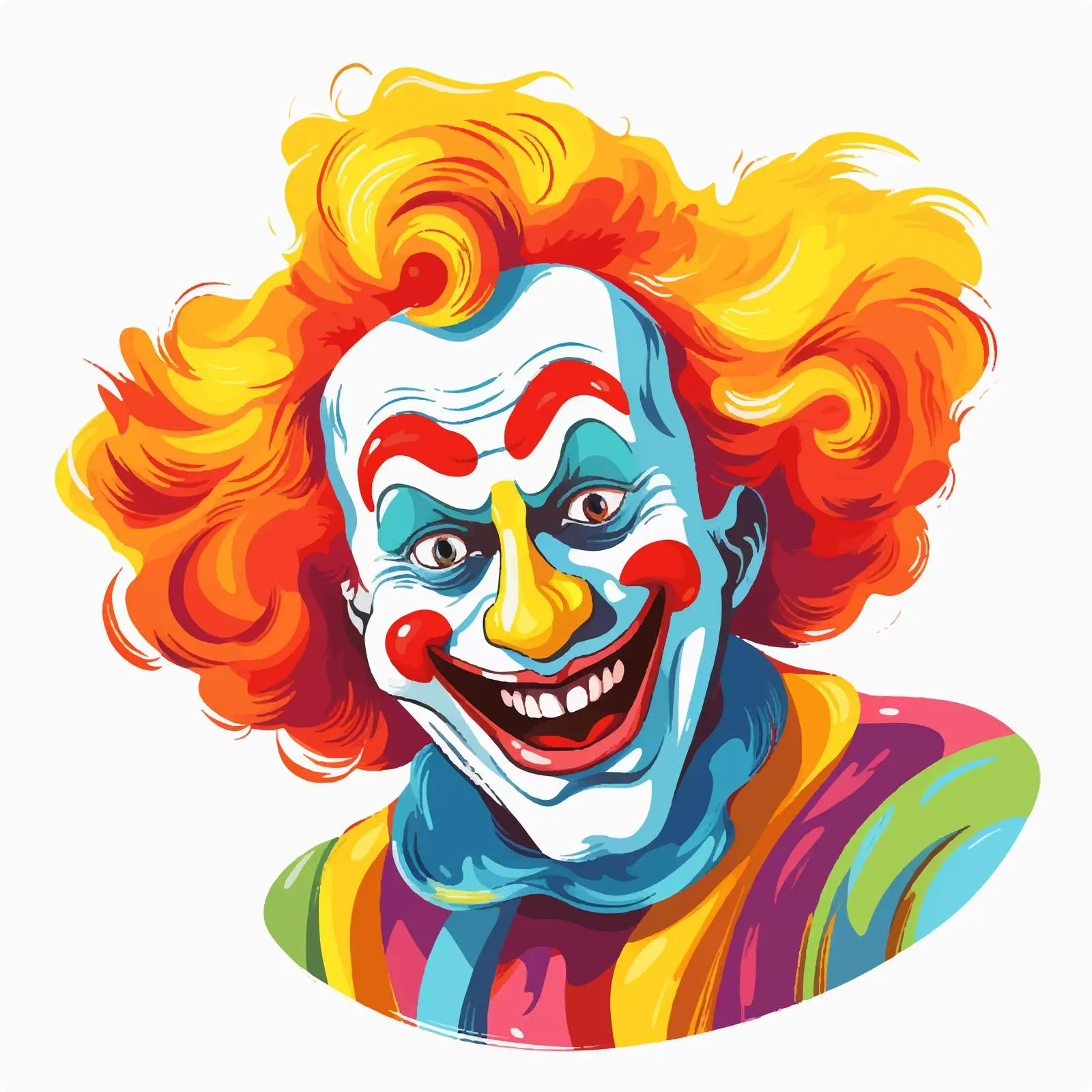 Cheerful Clown with Bright Colors and Big Smile — free download from Dotvec