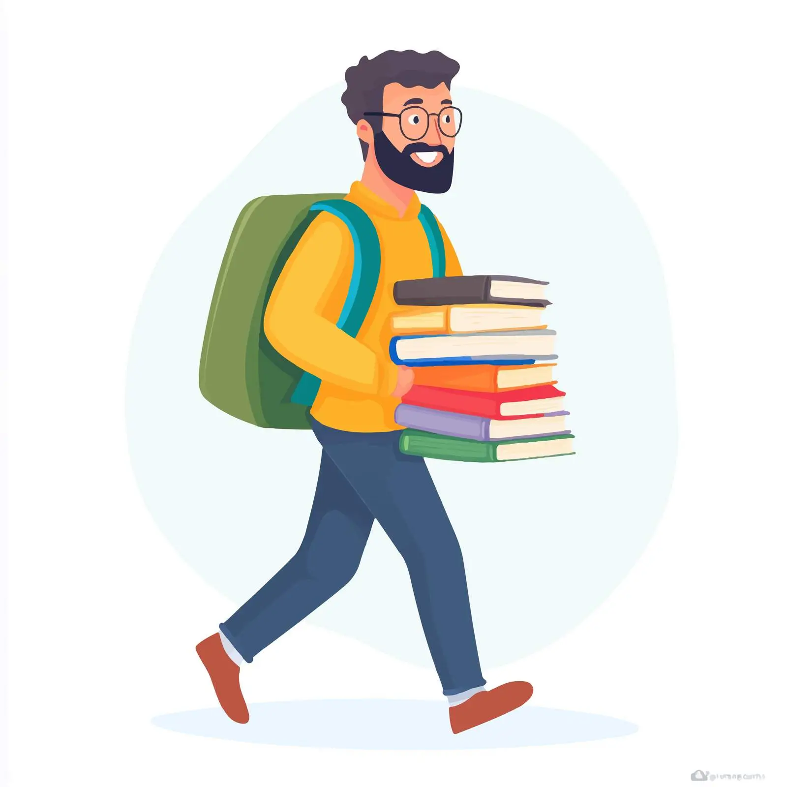 Cheerful Professor Carrying Books — free download from Dotvec