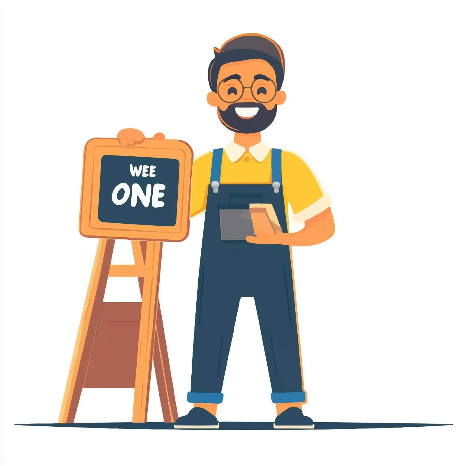 Cheerful Small Business Owner Welcoming Customers — free download from Dotvec