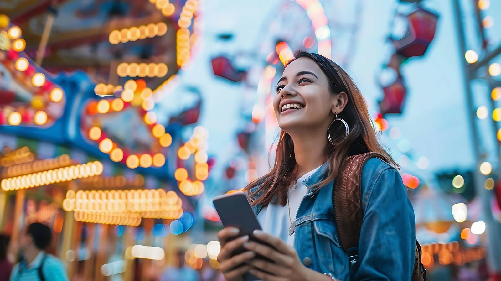 Happy Woman with Smartphone — free download from Dotvec