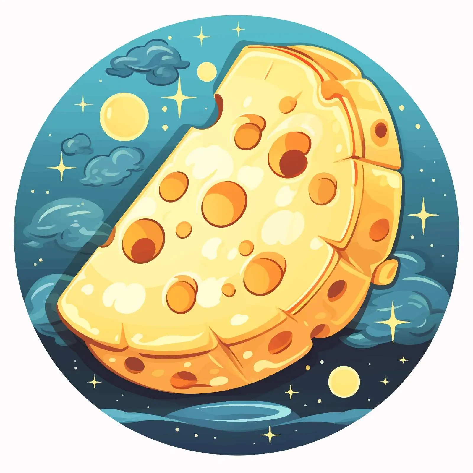 Calm Night Sky with Full Moon Illustration – free full moon image from Dotvec