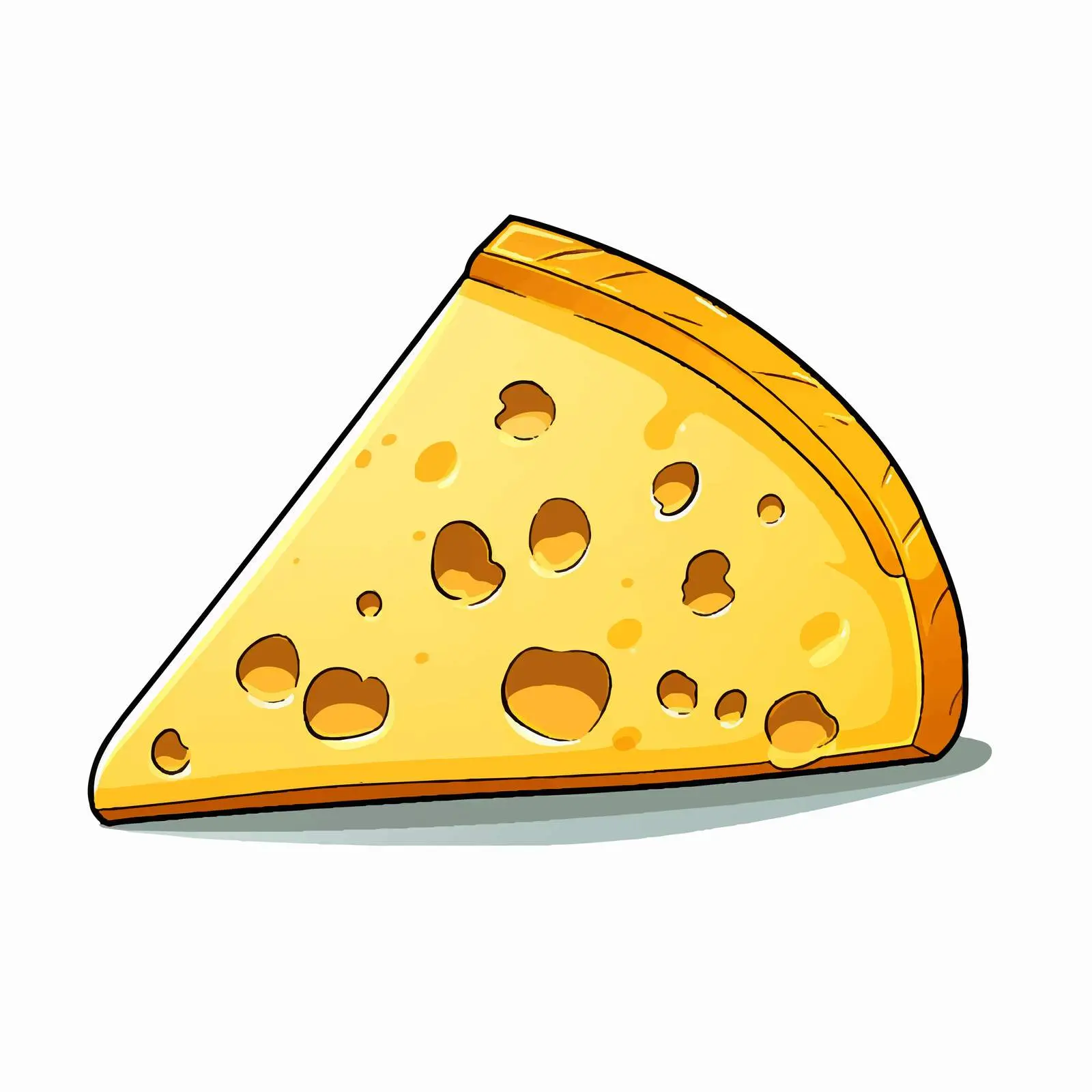 Cartoon Cheese Vector Outline Illustration — free download from Dotvec