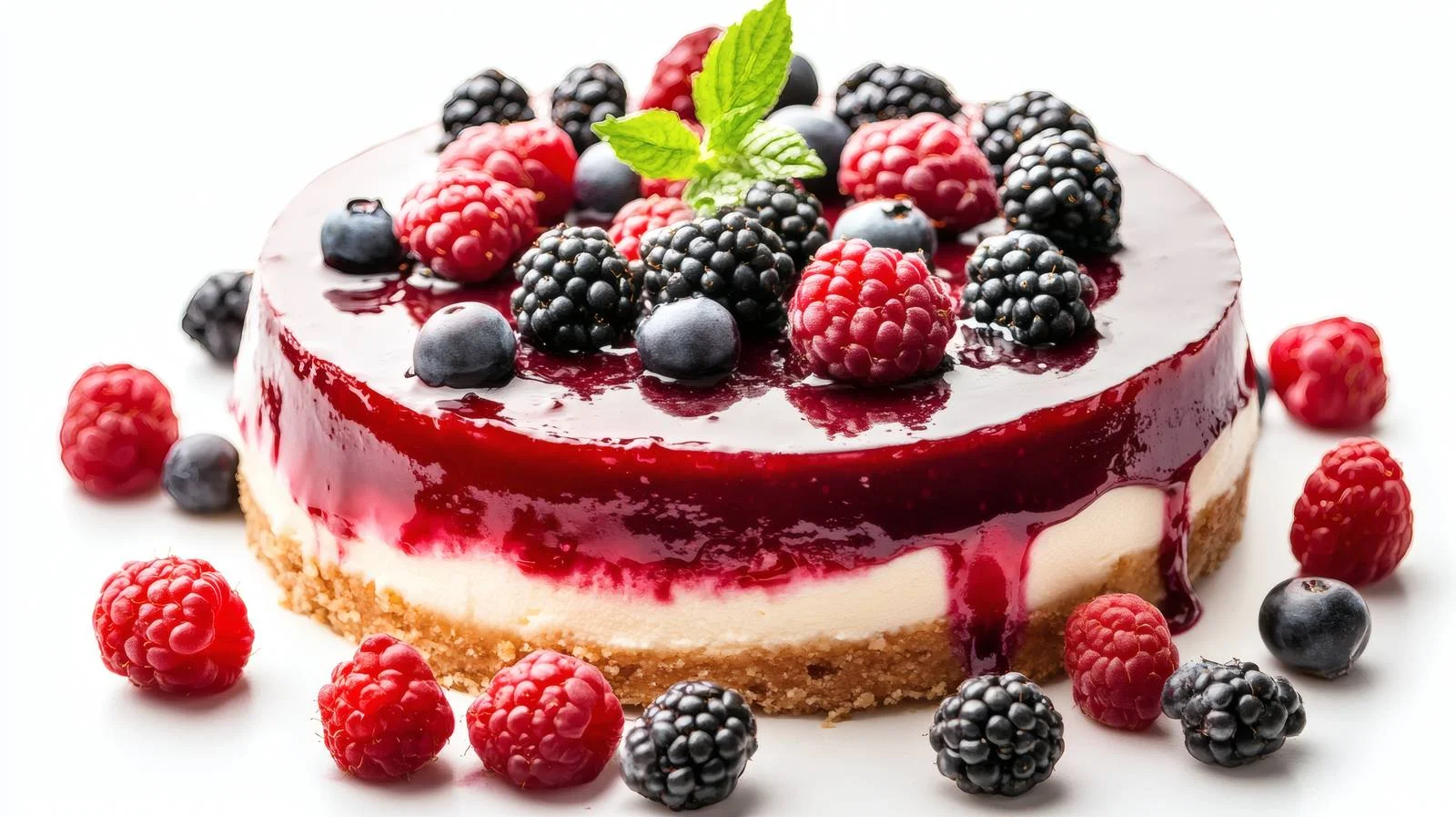 Delicious Cheesecake with Fresh Berries — free download from Dotvec