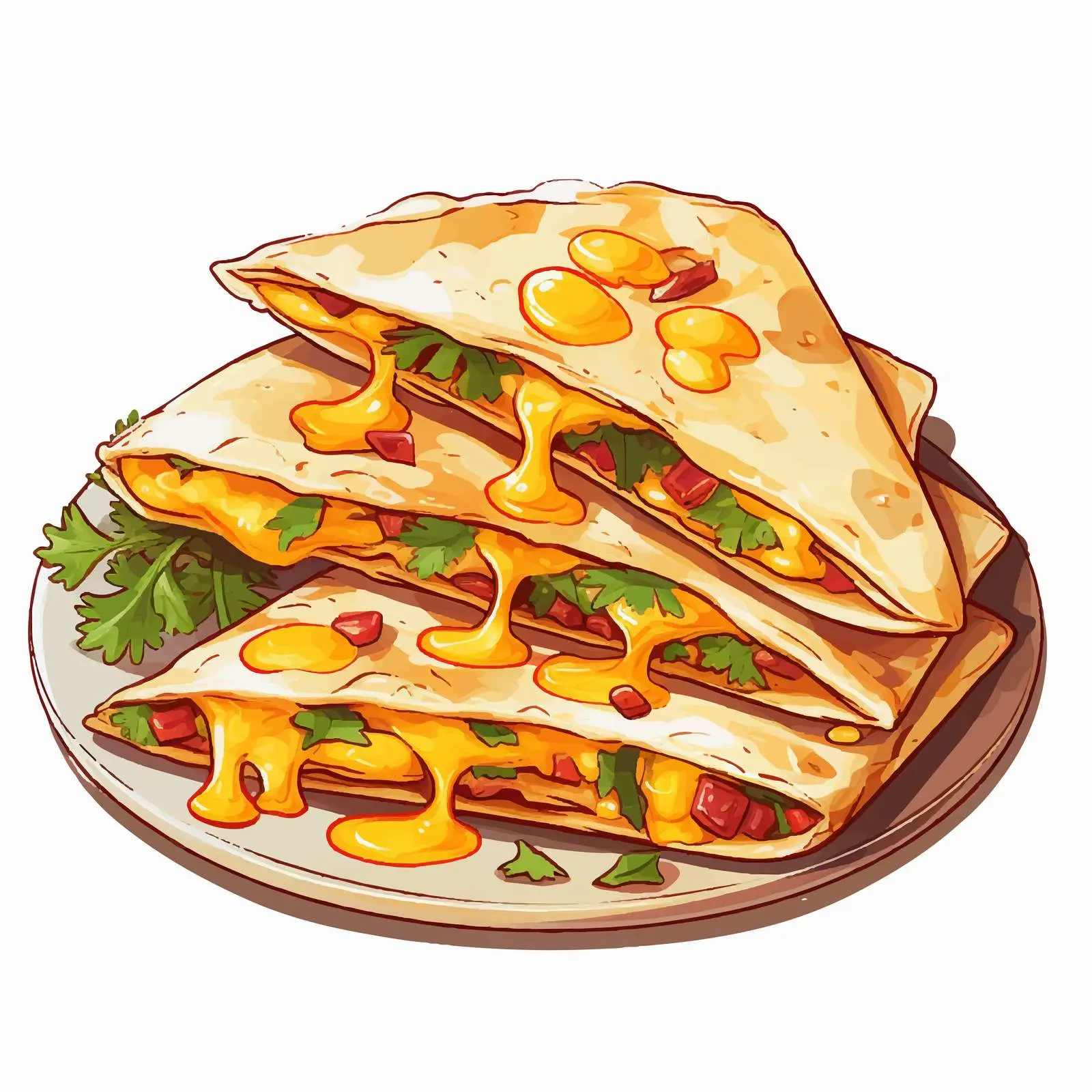 Cheesy Stuffed Quesadilla with Fresh Ingredients – free filling image from Dotvec