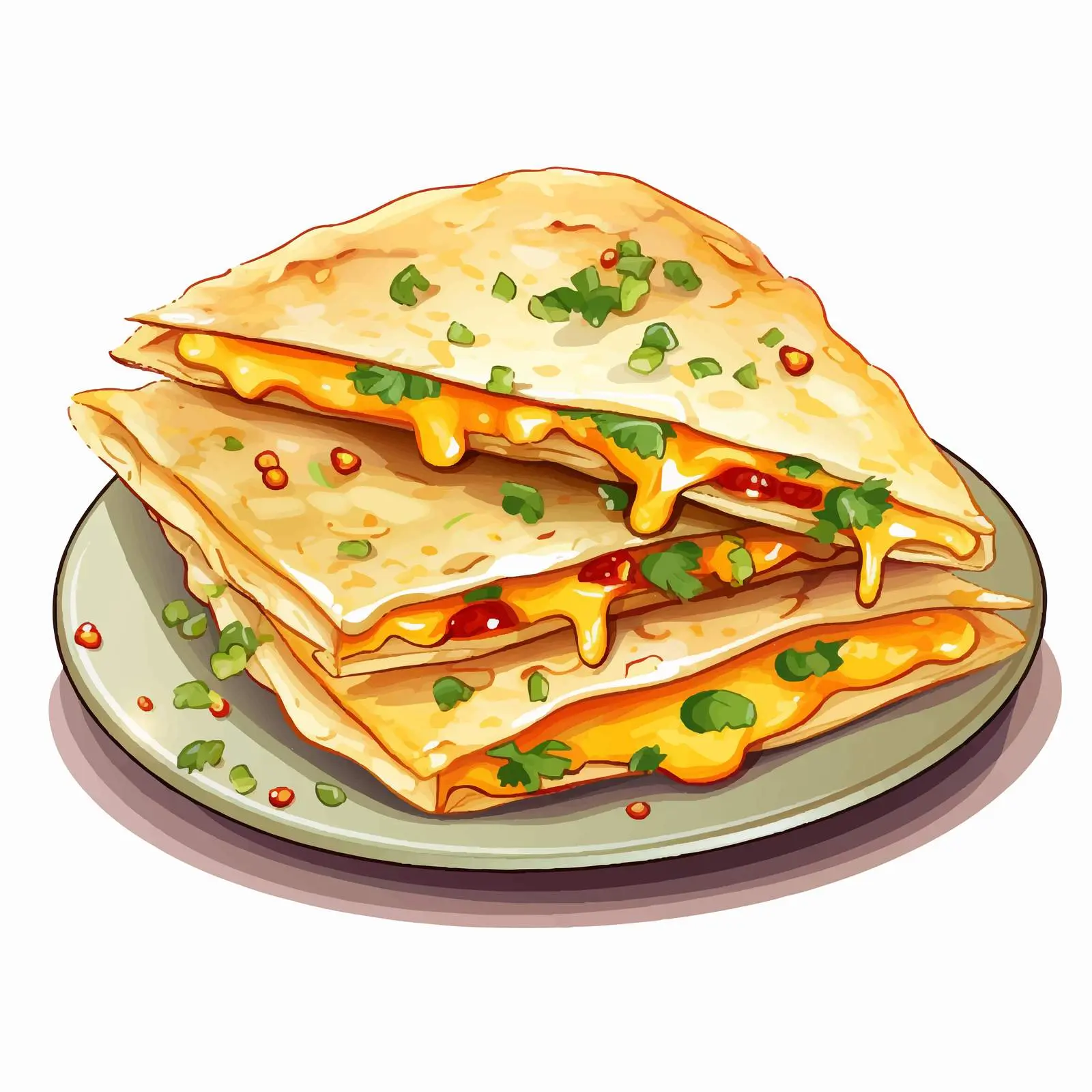 Cheesy Stuffed Quesadilla with Fresh Ingredients – free onions image from Dotvec