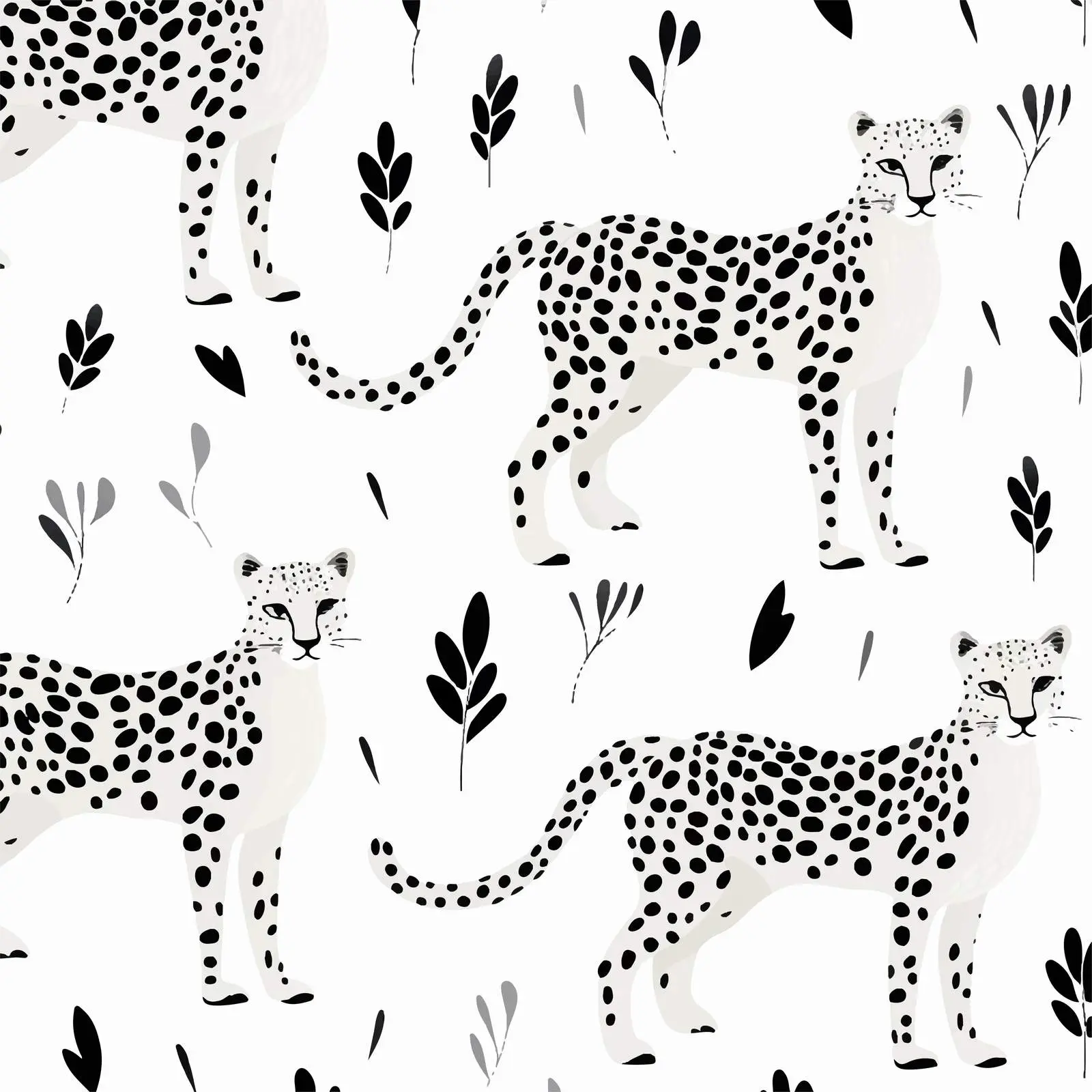 Black and White Cheetah Pattern Vector Background – free zebra image from Dotvec